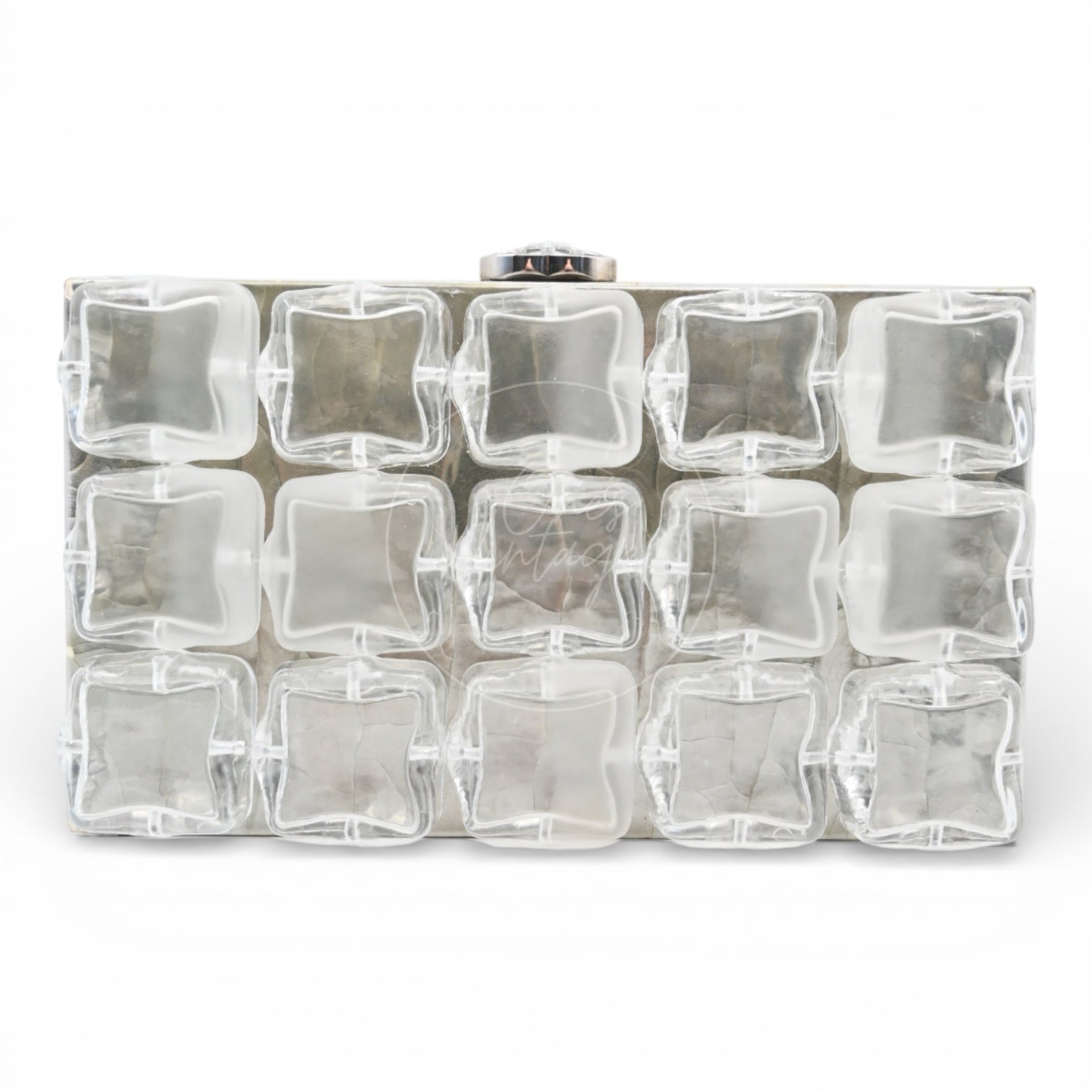 Chanel Ice Cube Clutch Bag SHW White Series 14