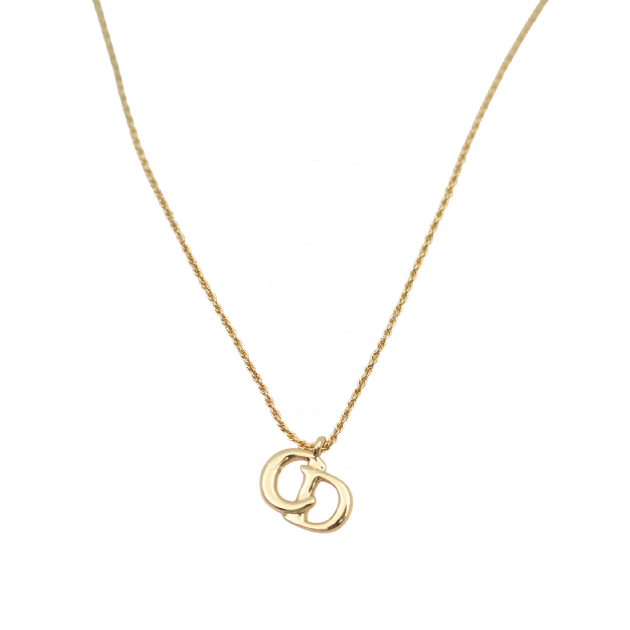Christian Dior CD Pendant Necklace