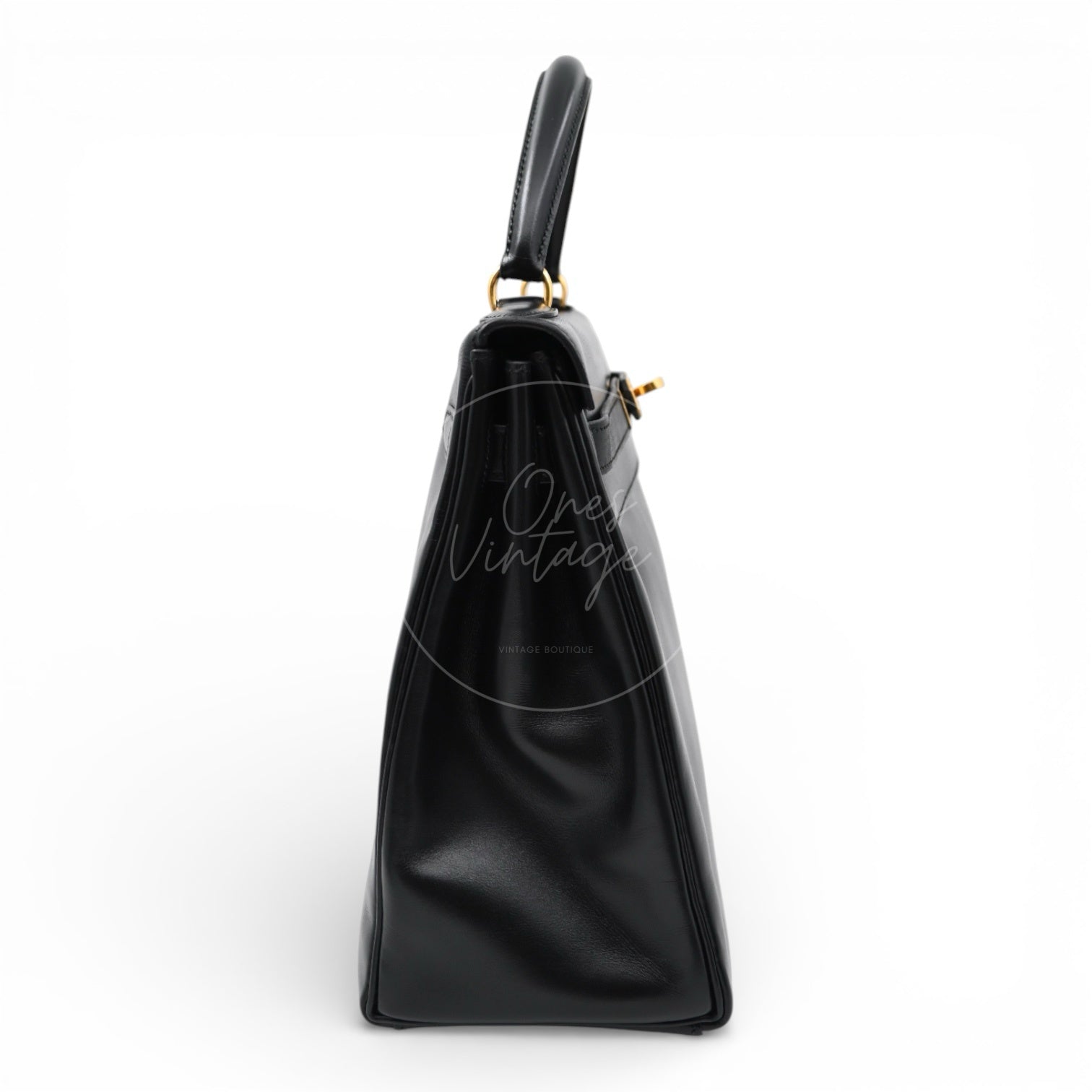 Hermes Kelly 32 Box GHW Black Circle X