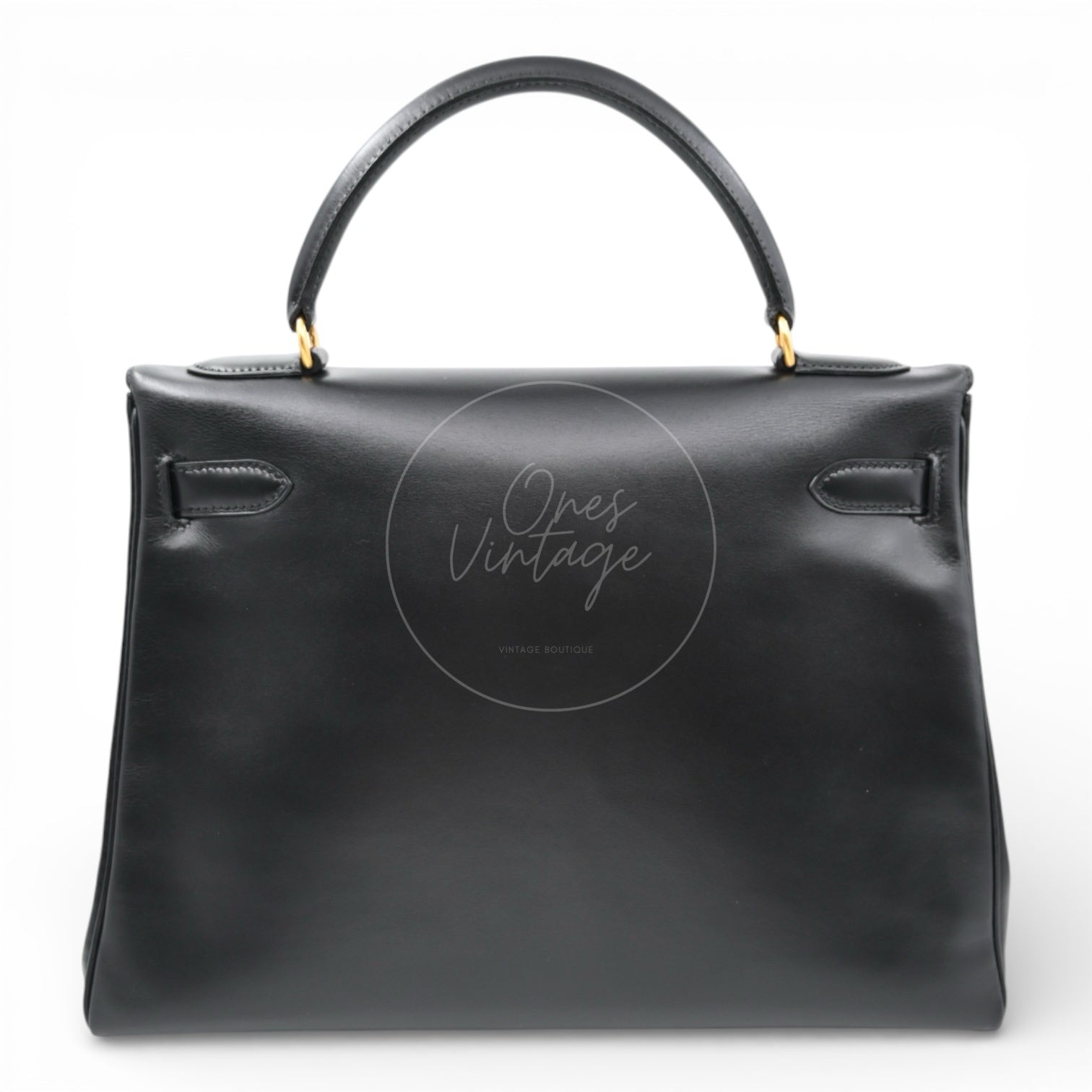 Hermes Kelly 32 Box GHW Black Circle X
