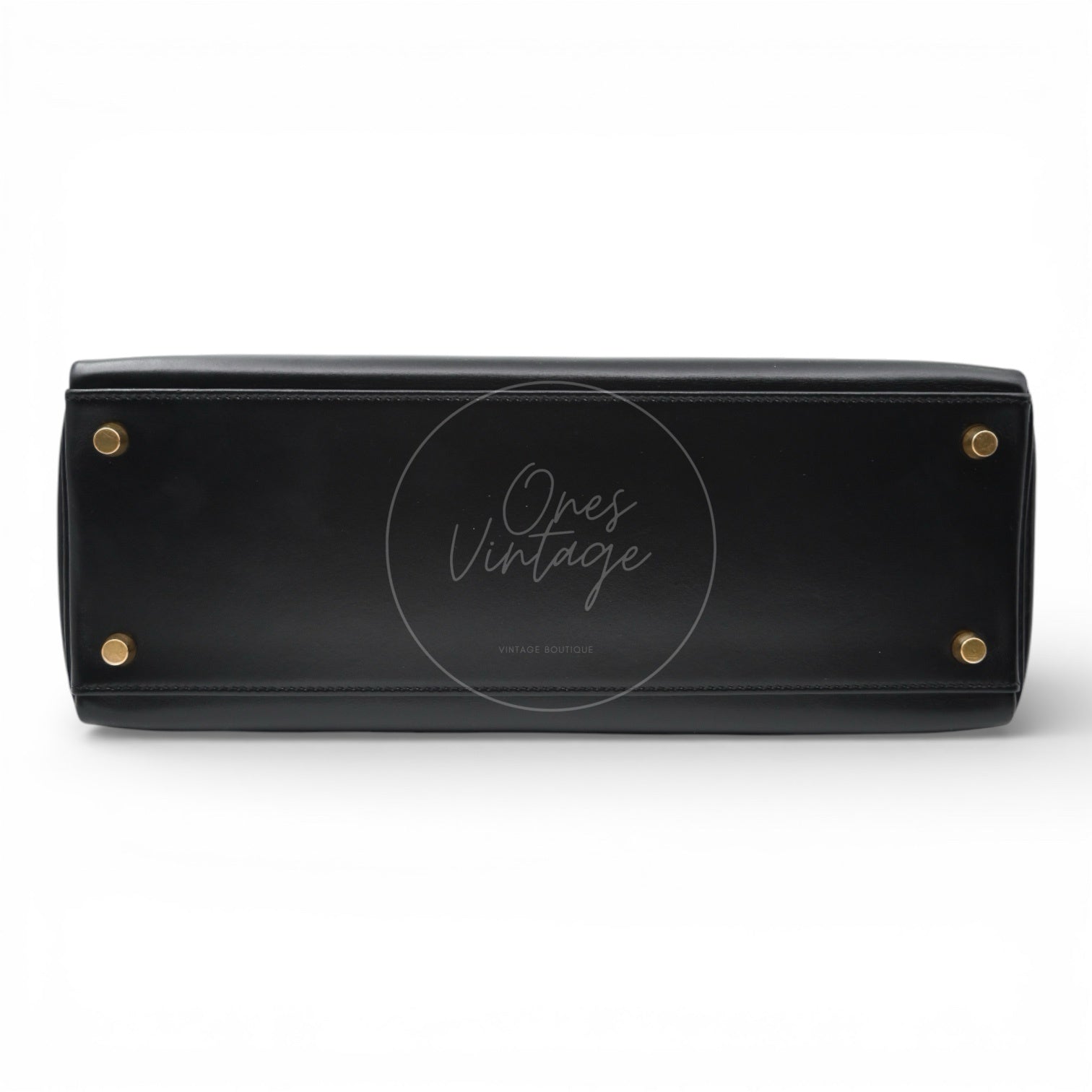Hermes Kelly 32 Box GHW Black Circle X