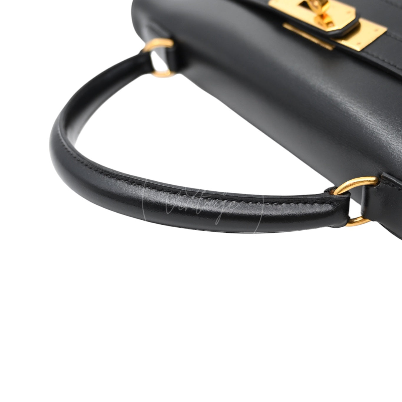 Hermes Kelly 32 Box GHW Black Circle X