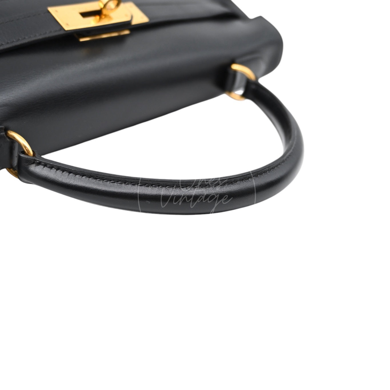 Hermes Kelly 32 Box GHW Black Circle X