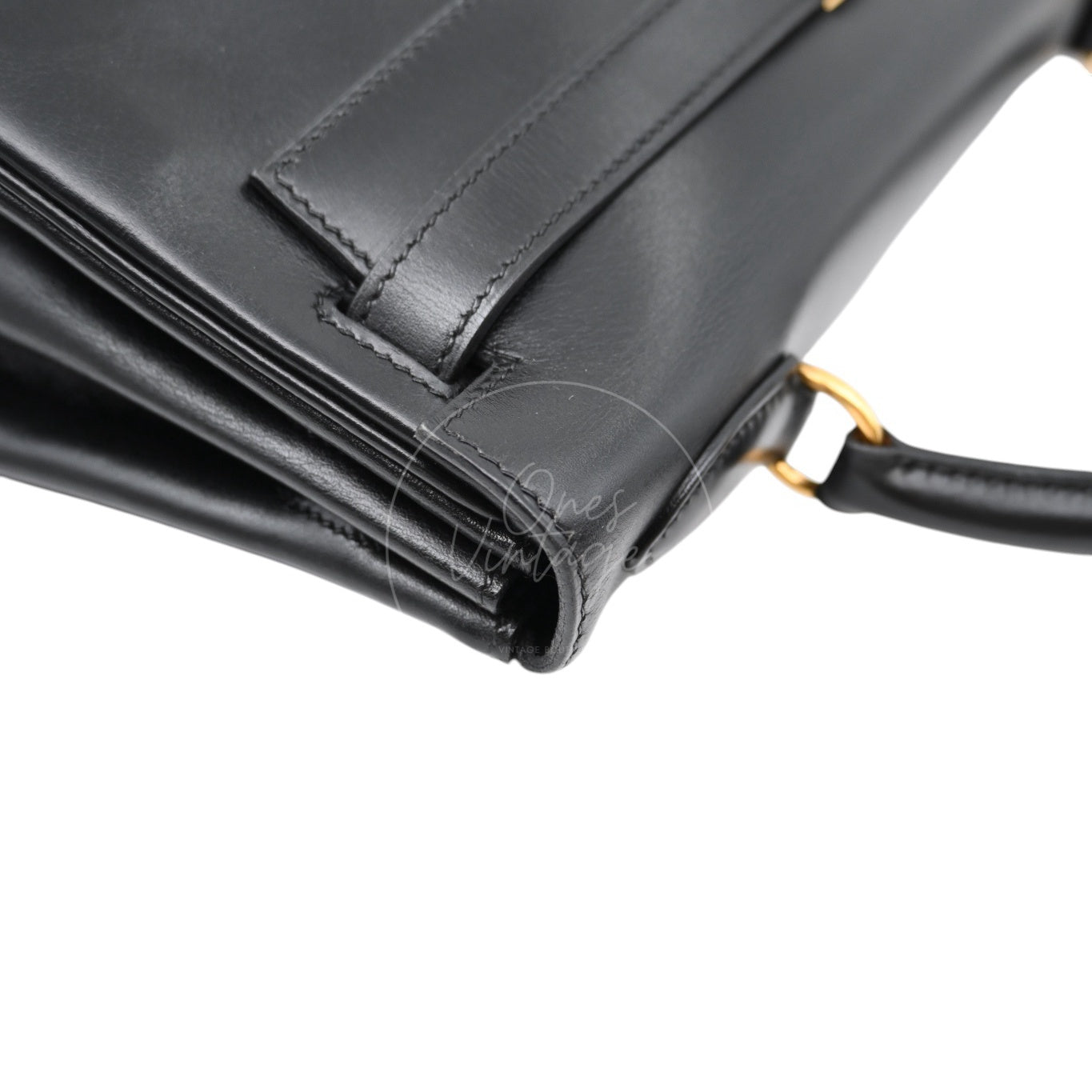 Hermes Kelly 32 Box GHW Black Circle X