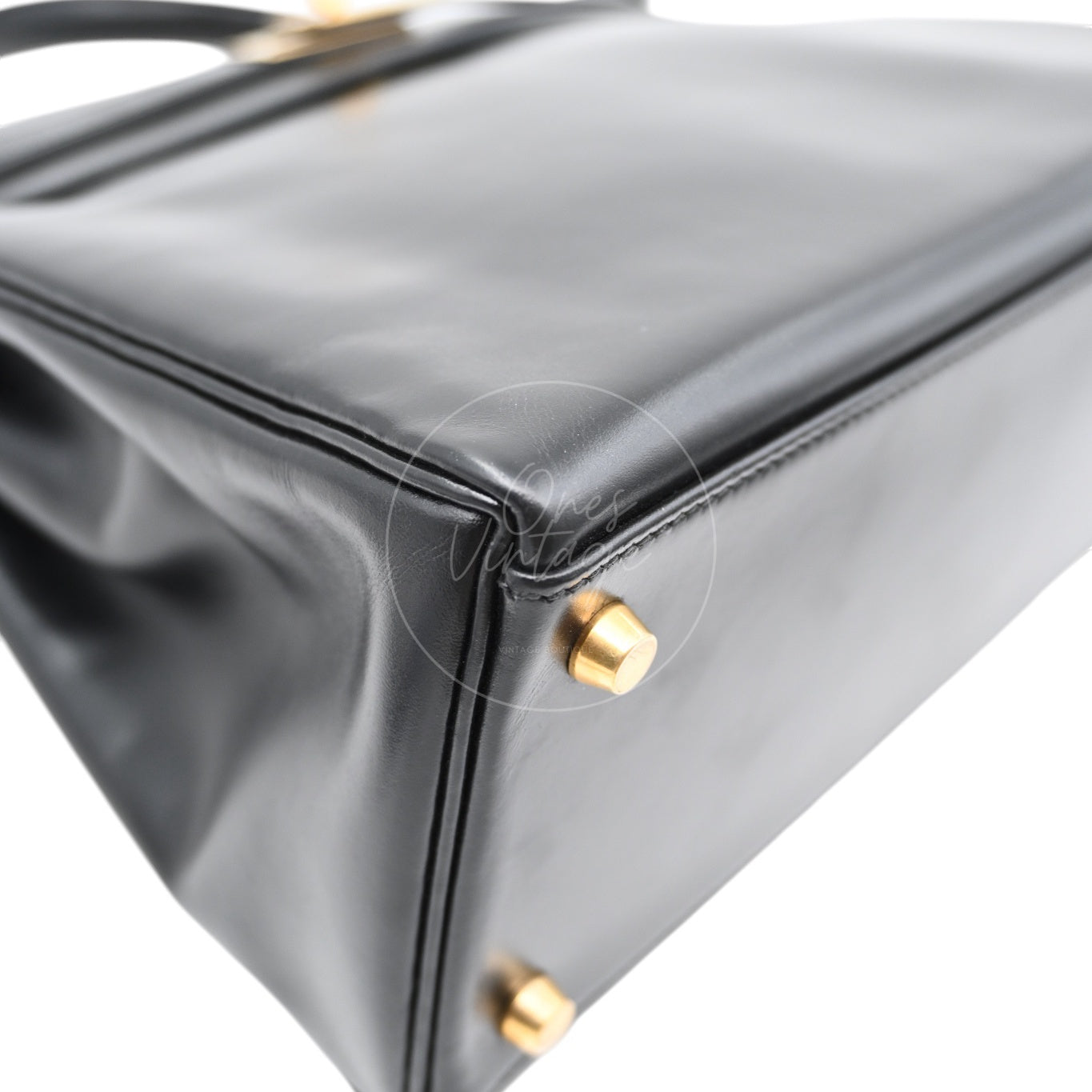 Hermes Kelly 32 Box GHW Black Circle X