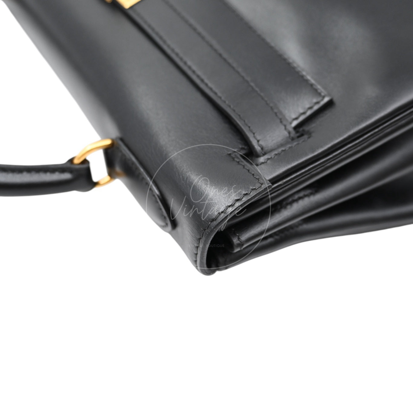 Hermes Kelly 32 Box GHW Black Circle X