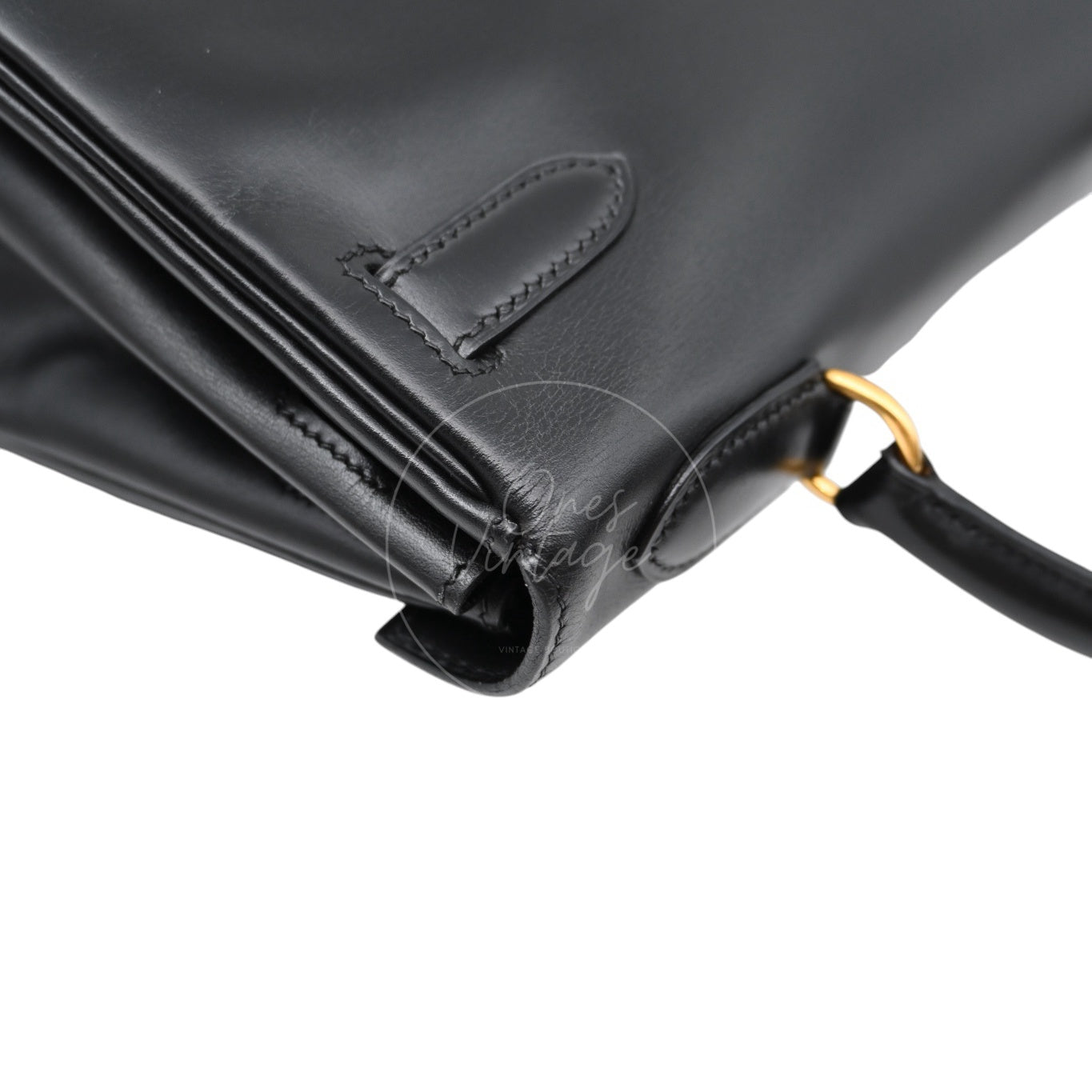 Hermes Kelly 32 Box GHW Black Circle X