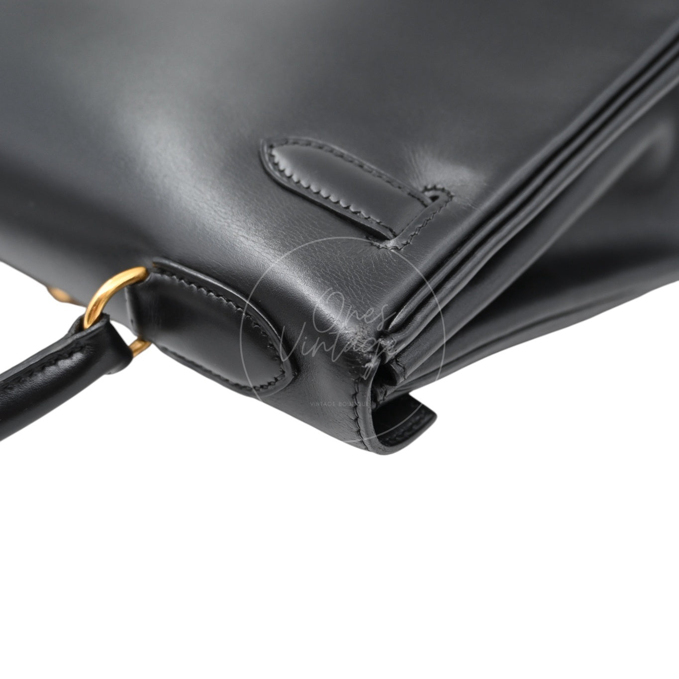 Hermes Kelly 32 Box GHW Black Circle X