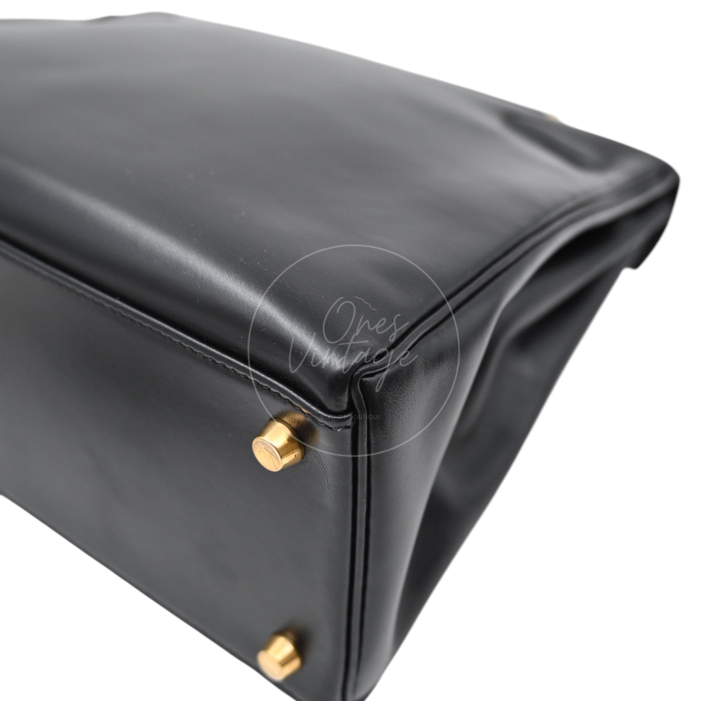 Hermes Kelly 32 Box GHW Black Circle X