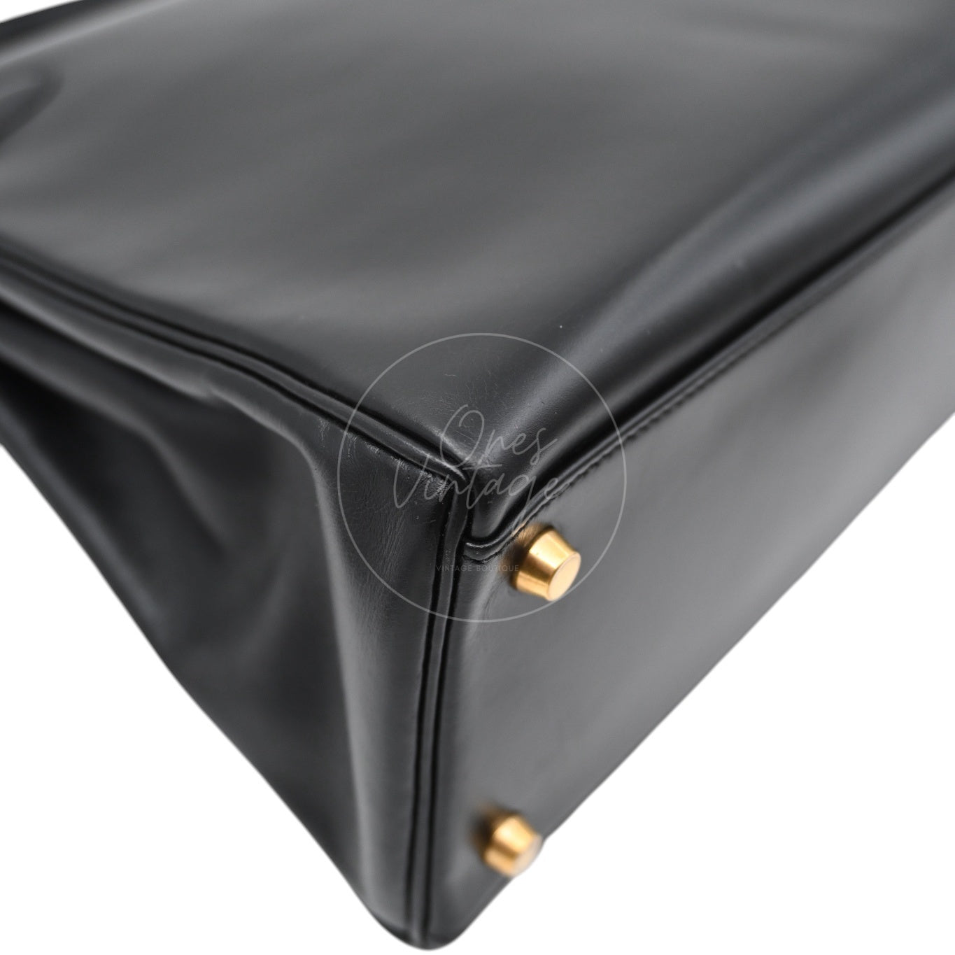 Hermes Kelly 32 Box GHW Black Circle X