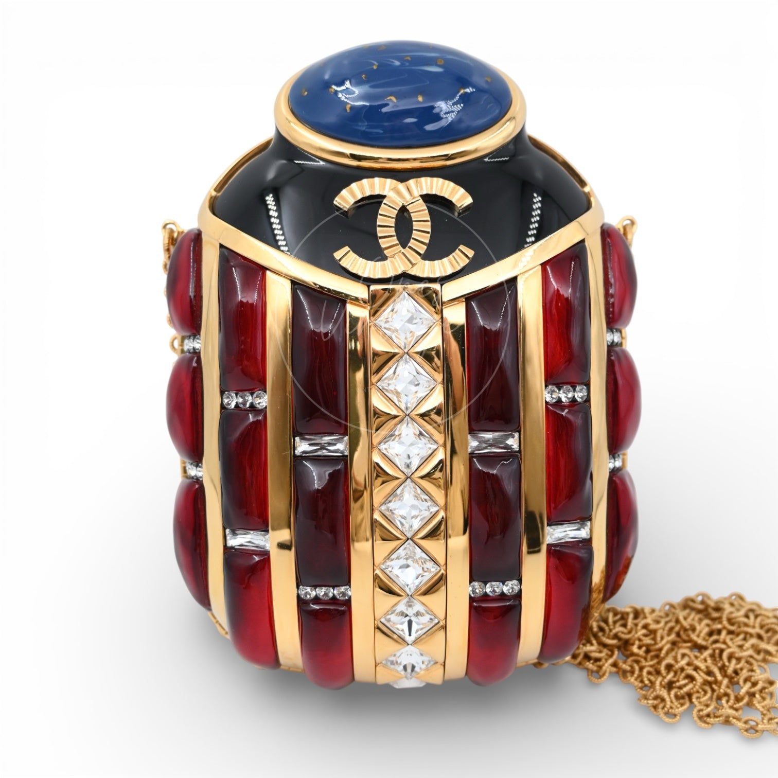 Chanel Egypt Scarab Bag Evening Clutch Bag from Chanel's 2019 Métiers d'Art collection GHW Multicolour Series 27