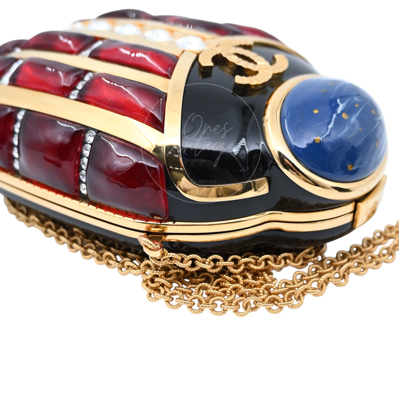 Chanel Egypt Scarab Bag Evening Clutch Bag from Chanel's 2019 Métiers d'Art collection GHW Multicolour Series 27