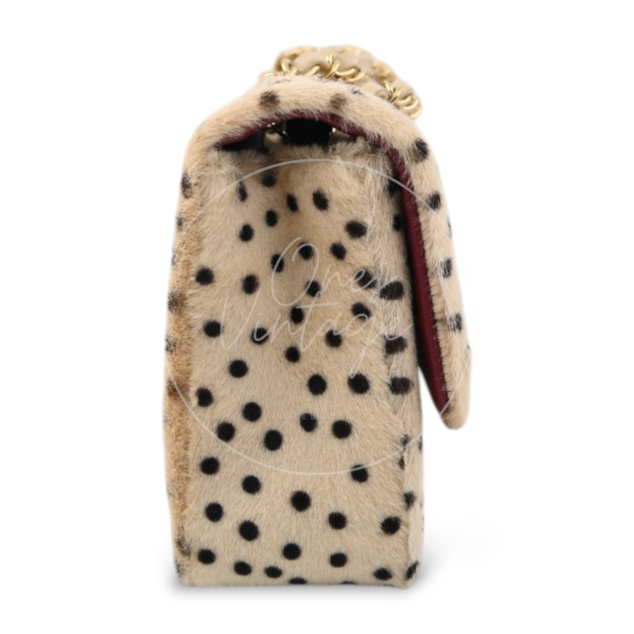 Chanel Classic Flap Bag 25 Cheetah Printed Pony Hair GHW Brown Series UP