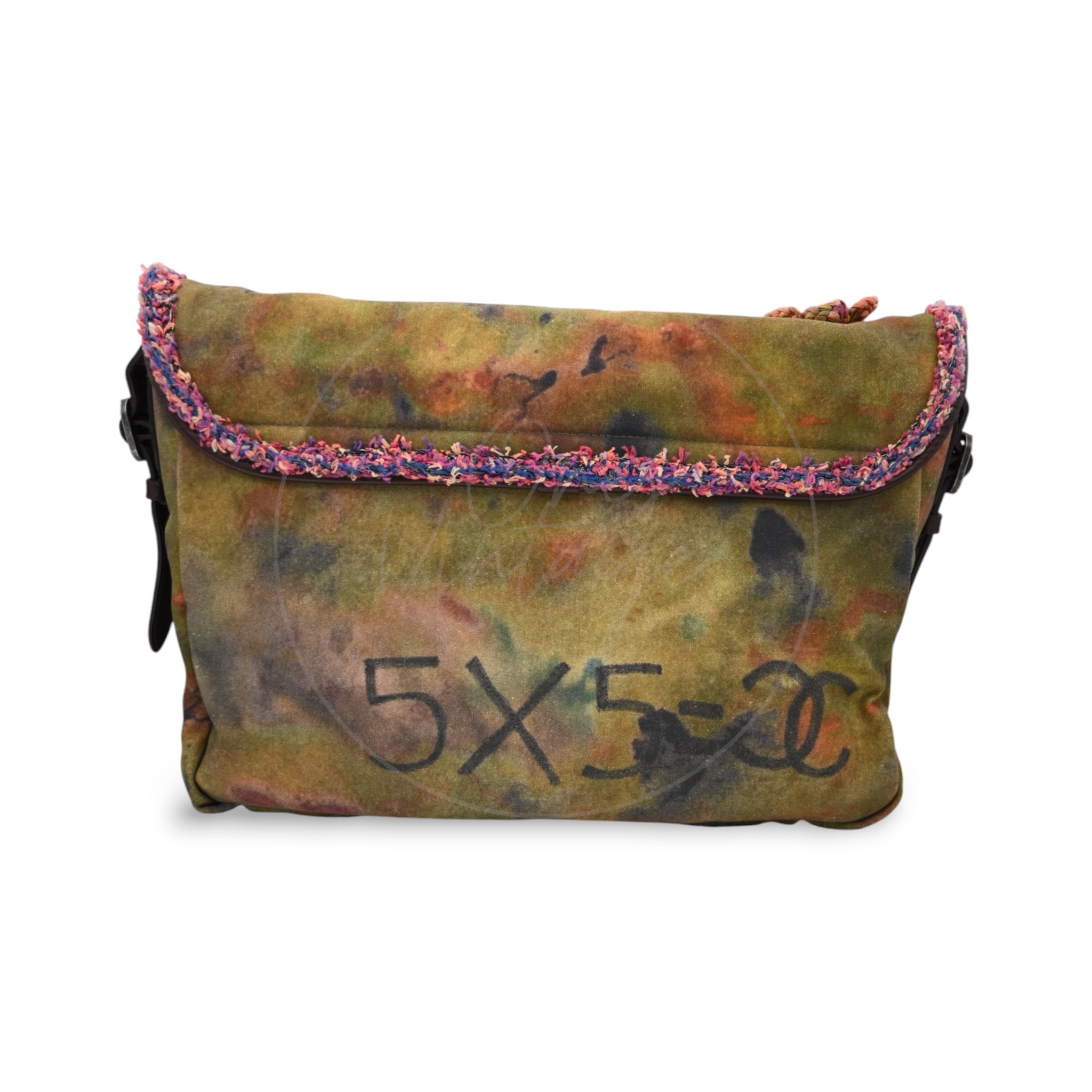Chanel On the Pavements Graffiti Washed Toile Large Multicolor Messenger Bag PHW Multicolour Series 20
