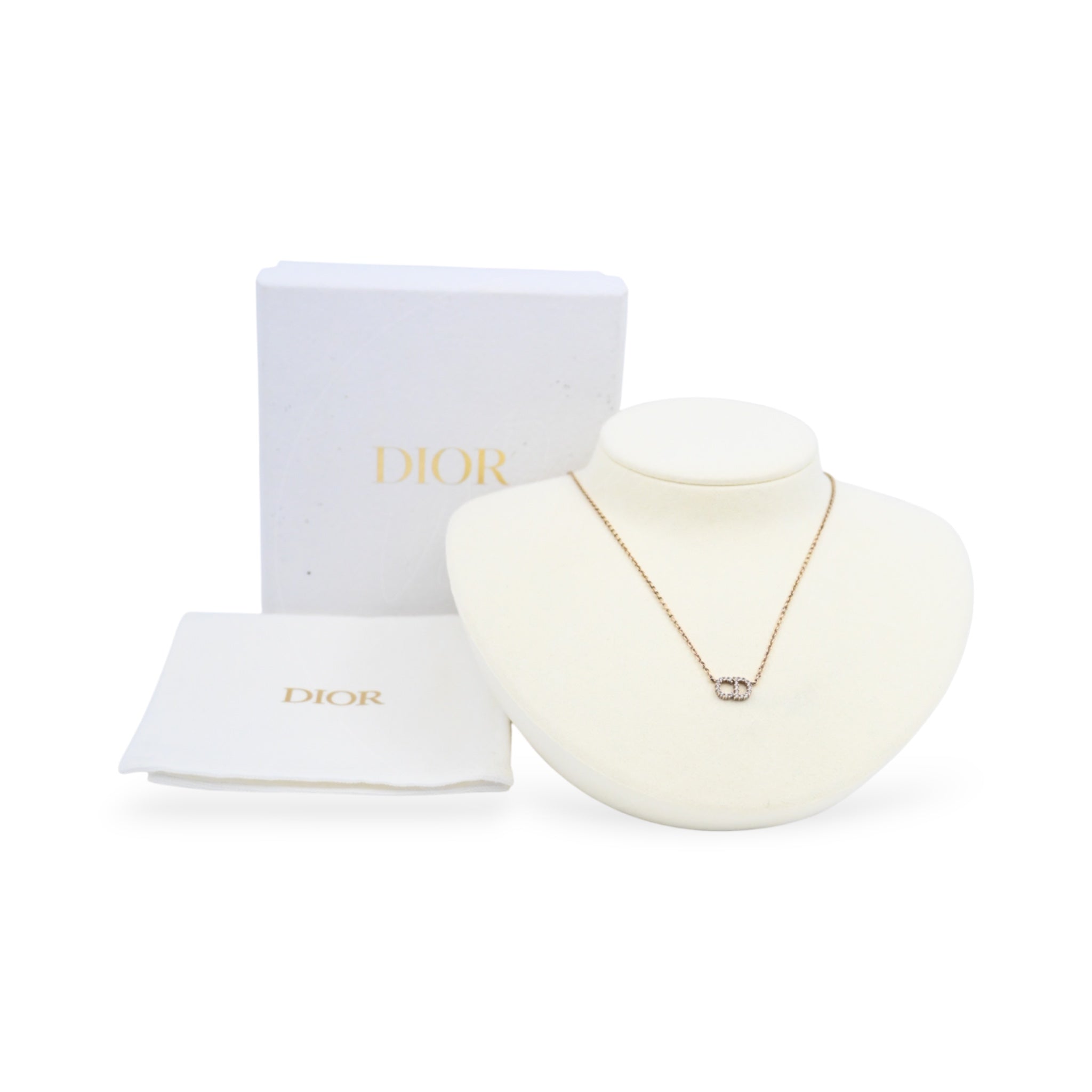 Dior Clair D Lune Crystal Gold Necklace