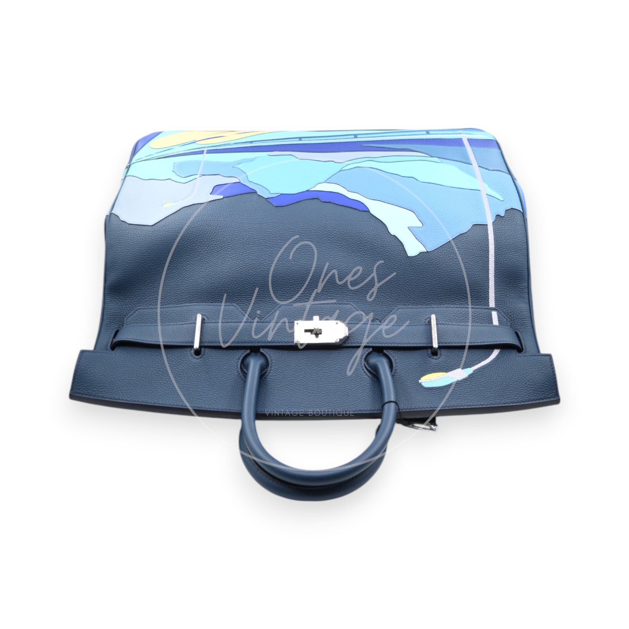 Hermes Endless Road HAC Birkin 50 Togo and Swift Leather PHW Multicolor Stamp Y