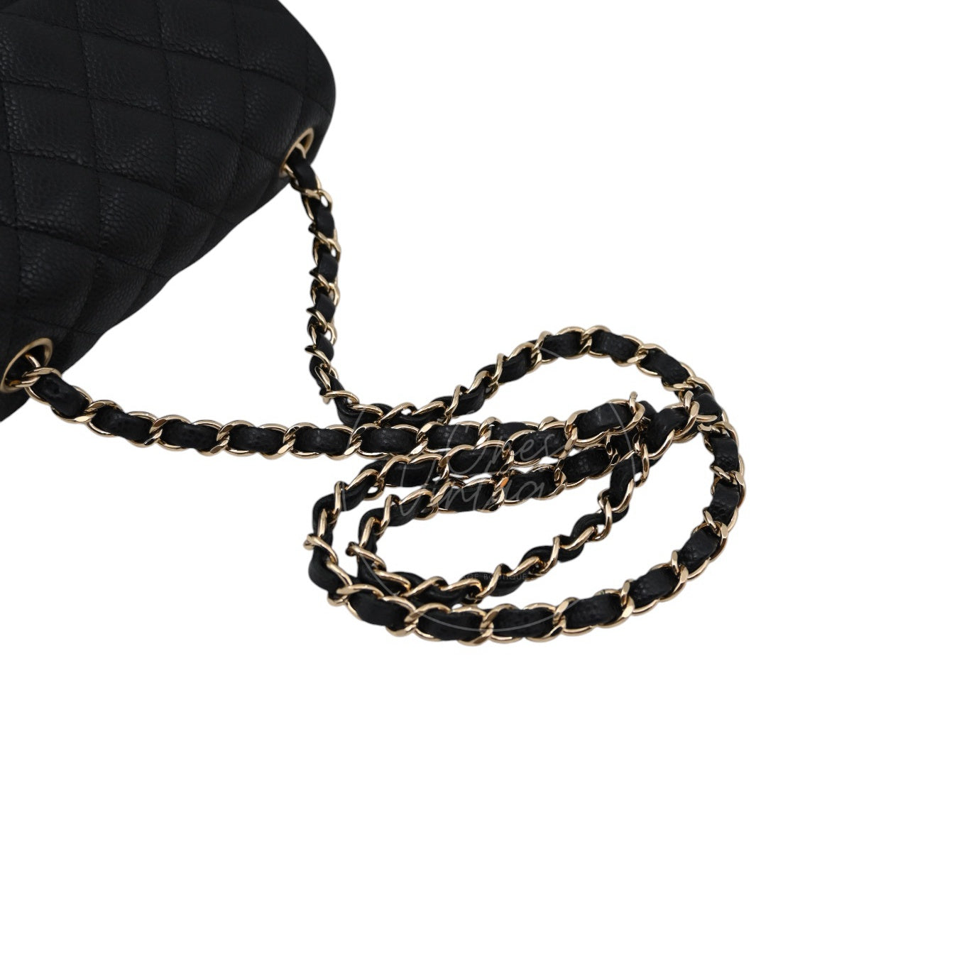 Chanel Mini Square Caviar Flap Bag GHW Black Series 25