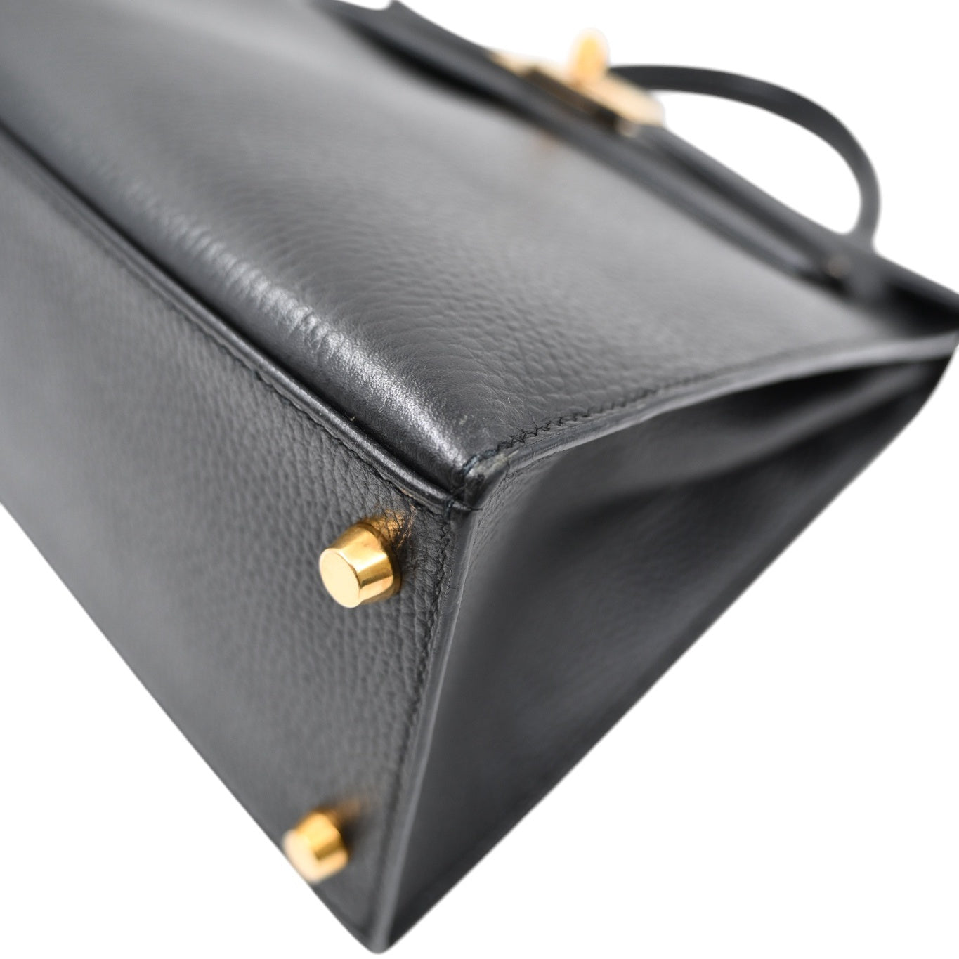 [Pre-owned Hermes Kelly 28 K28 Black Ardennes Stamp Square C handbag