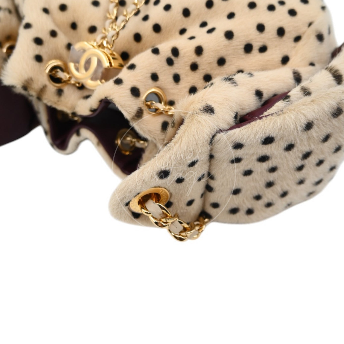 Chanel 25 Bag Mini Pony Hair Cheetah GHW Beige Black Series JX