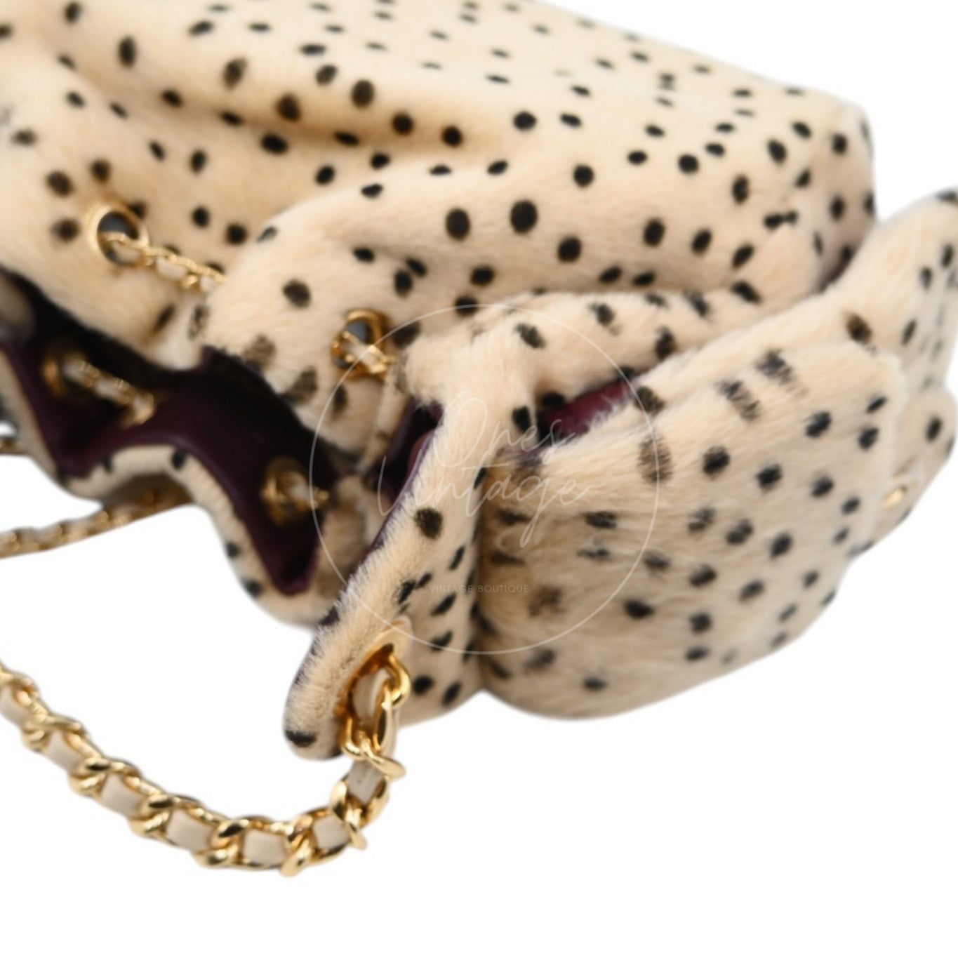 Chanel 25 Bag Mini Pony Hair Cheetah GHW Beige Black Series JX