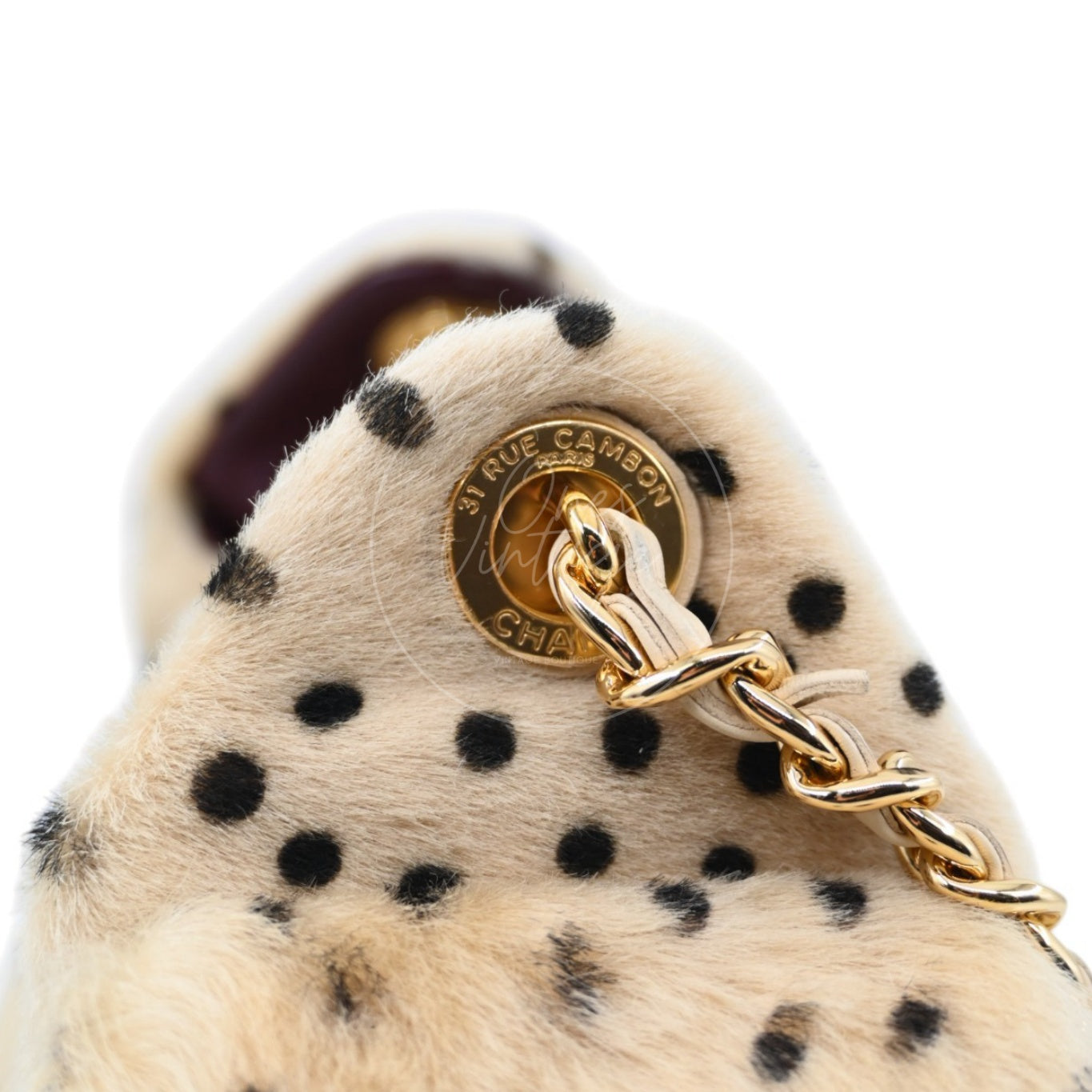 Chanel 25 Bag Mini Pony Hair Cheetah GHW Beige Black Series JX