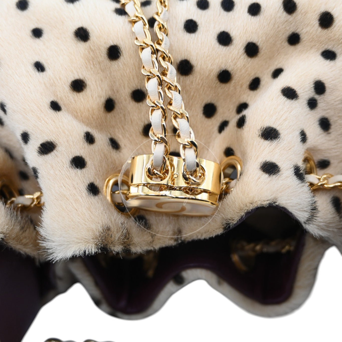 Chanel 25 Bag Mini Pony Hair Cheetah GHW Beige Black Series JX