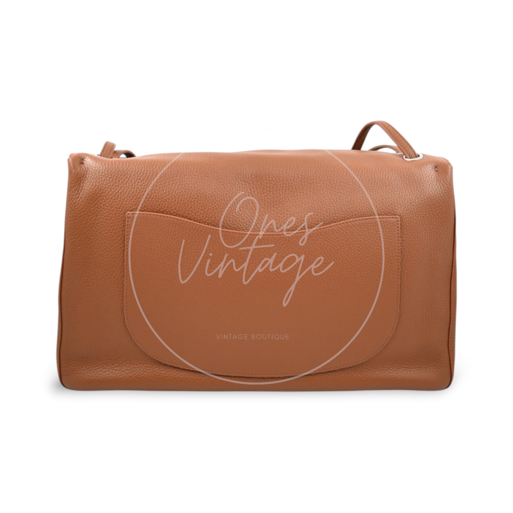Chanel Maxi Flap Bag Grained Calfskin Caramel SHW Series X6