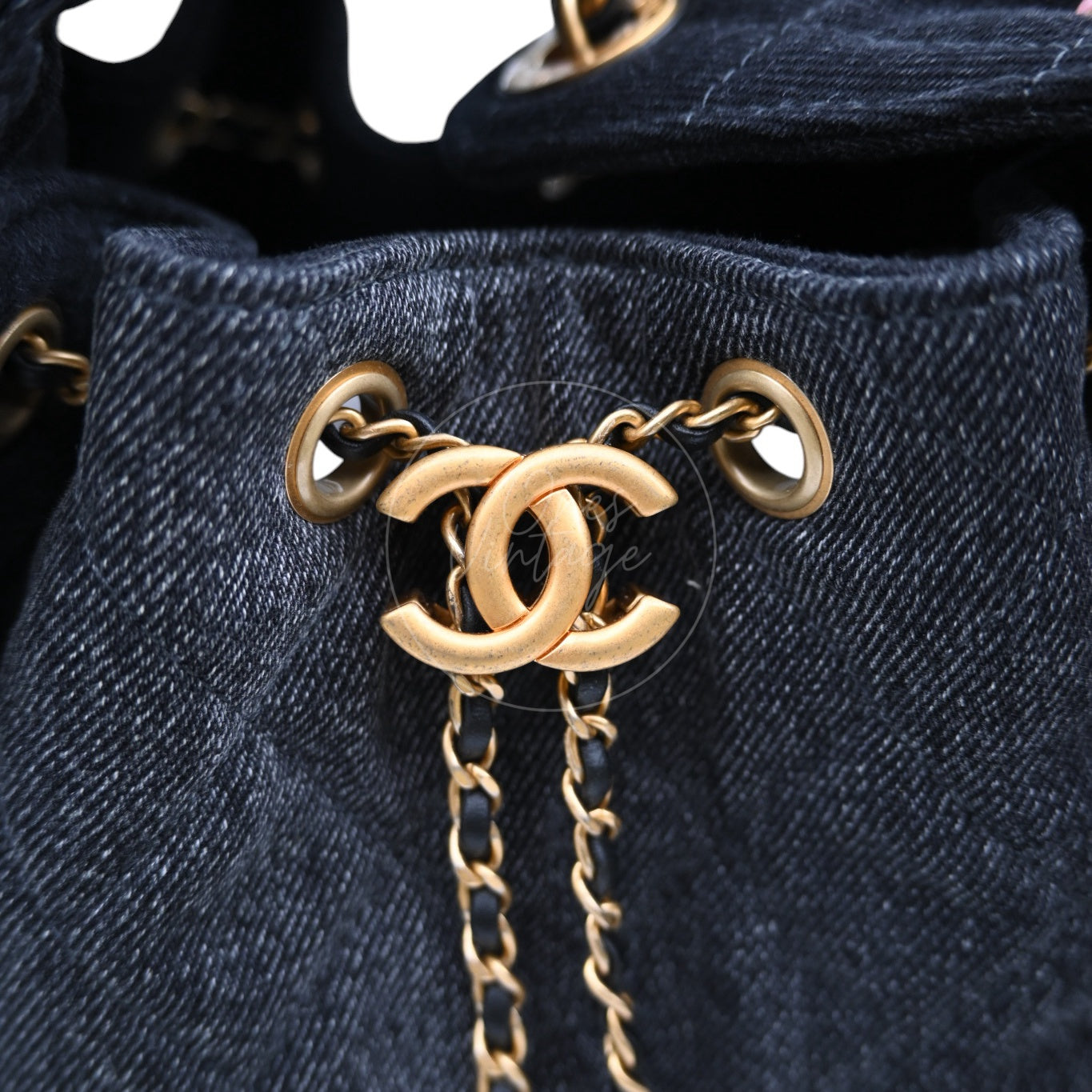 Chanel 25 Small Black Denim Handbag GHW Black 2025