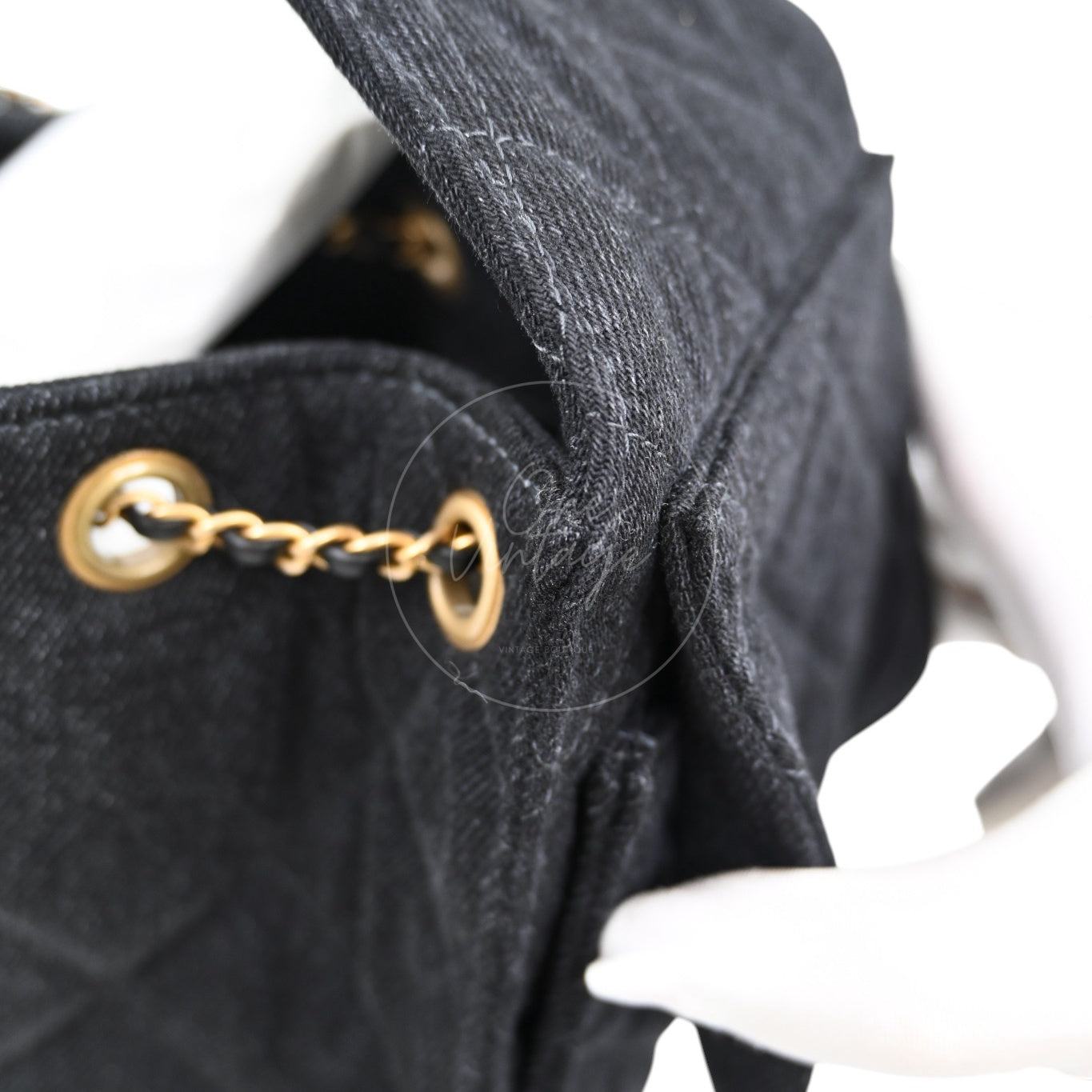 Chanel 25 Small Black Denim Handbag GHW Black 2025