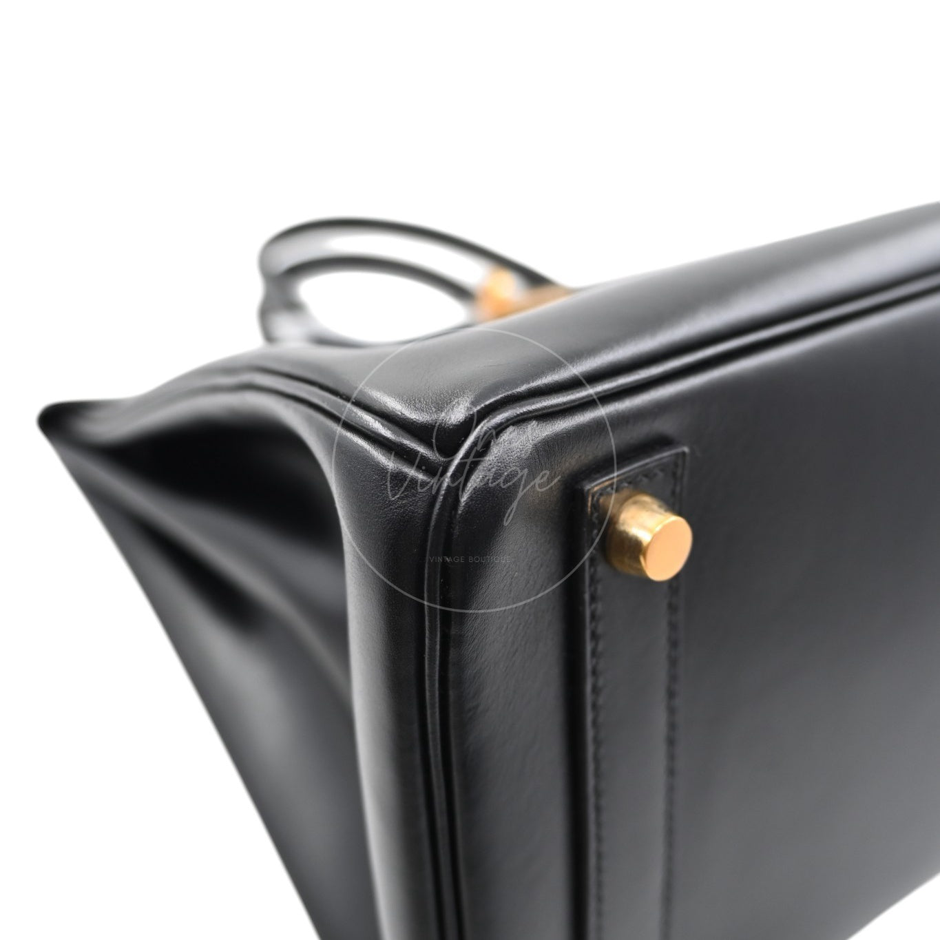 Hermes Birkin HAC 32 Box Calfskin GHW Black Square A