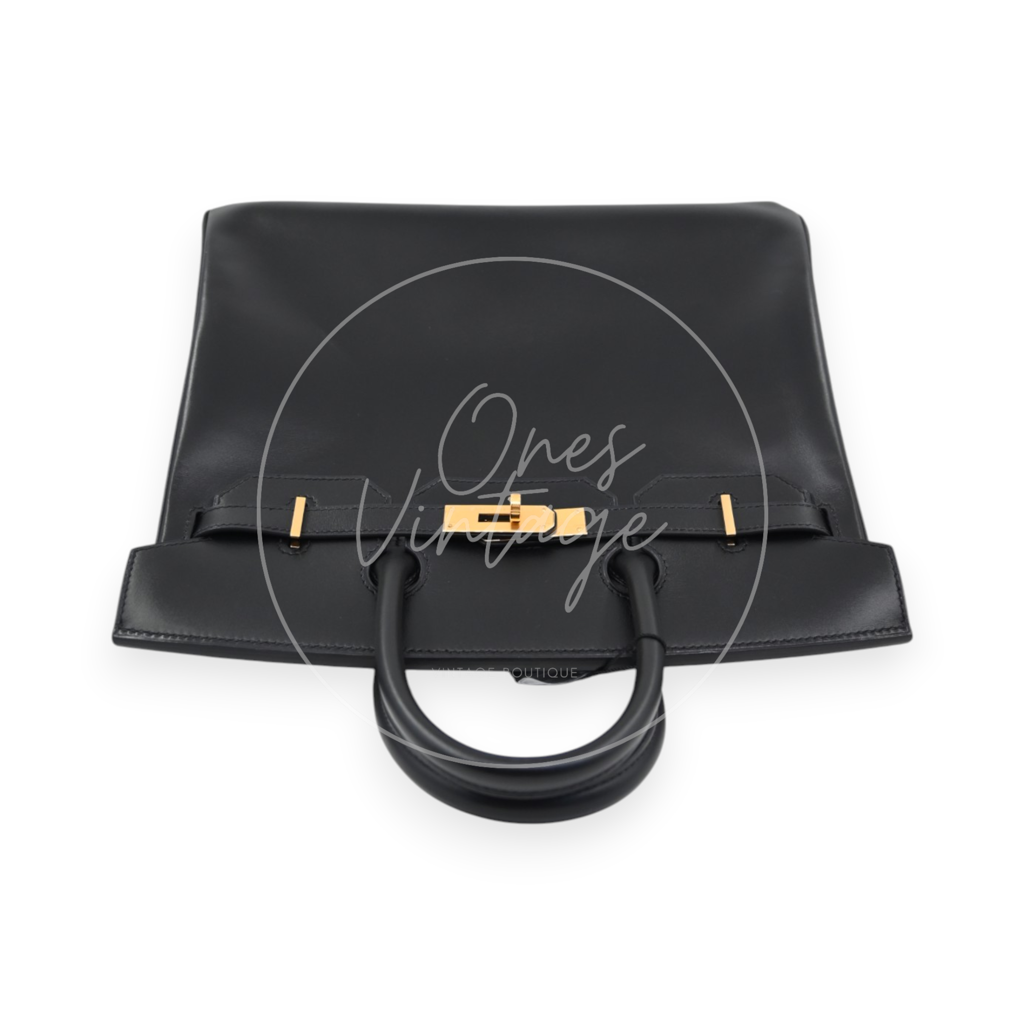Hermes Birkin HAC 32 Box Calfskin GHW Black Square A