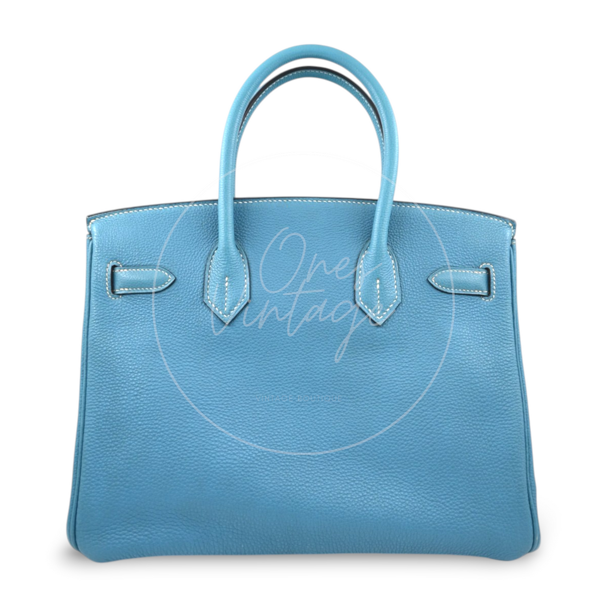 Hermes Birkin 30 Togo Denim Jean PHW Square I