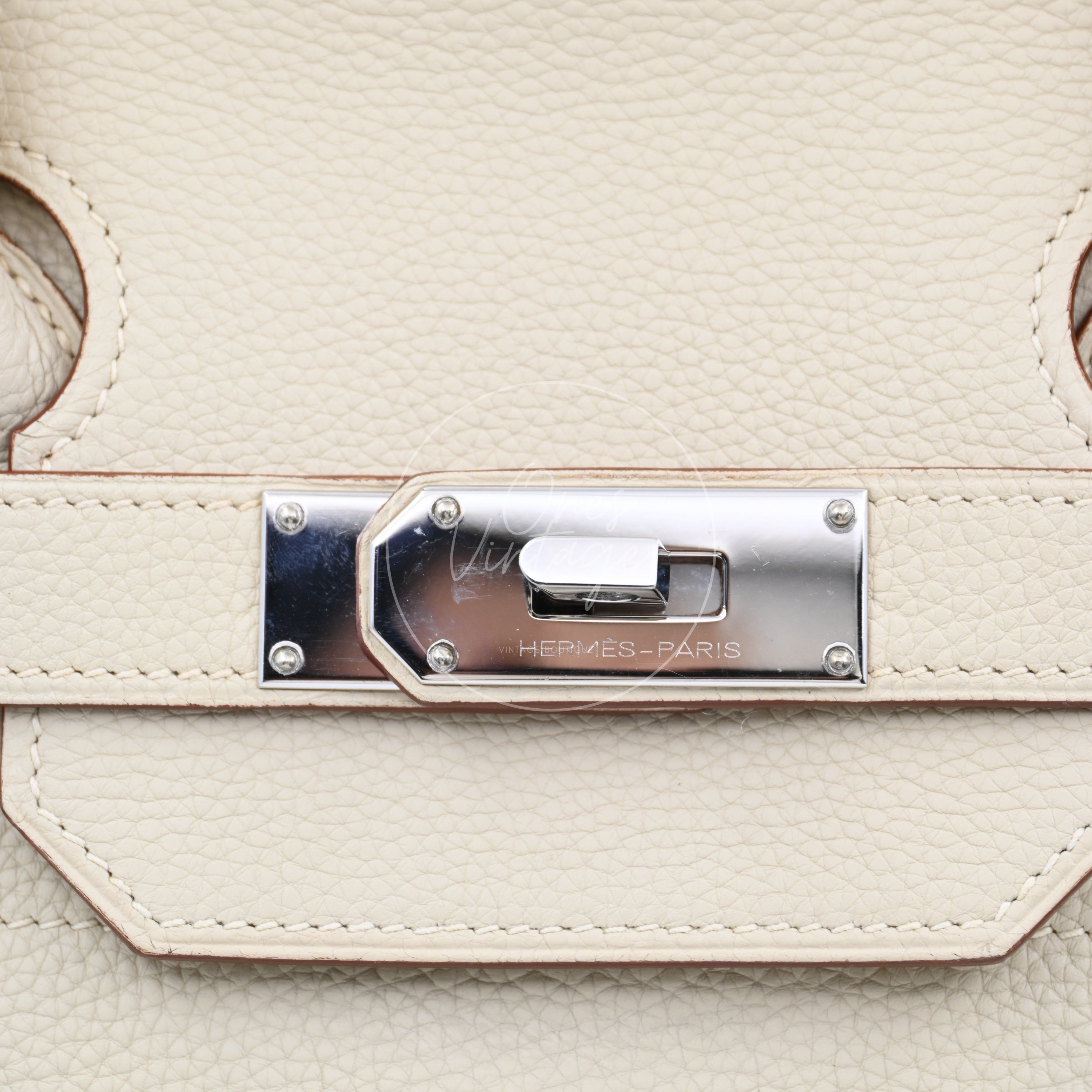 Hermes Birkin Shoulder 3C Handbag PHW Parchemin Square K