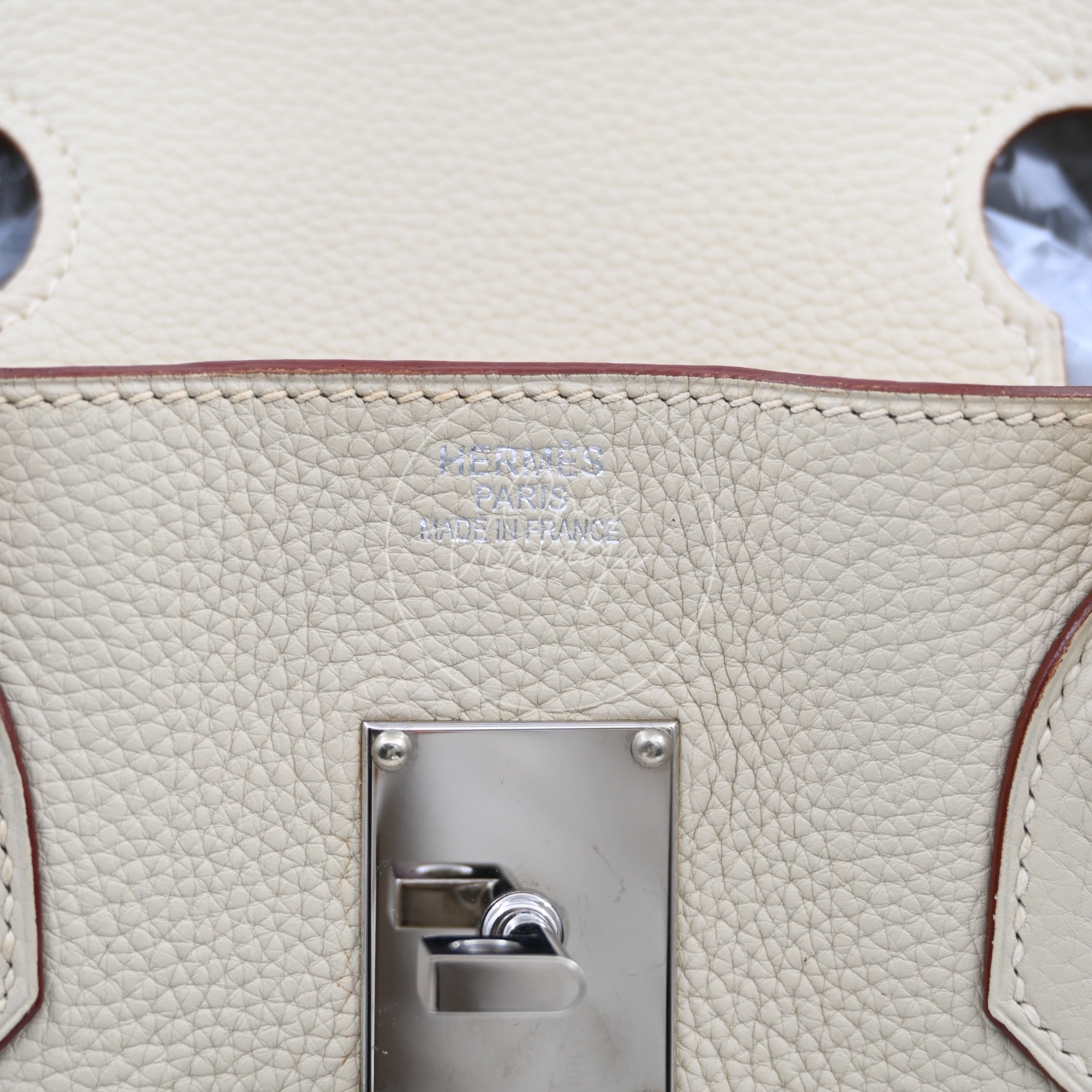 Hermes Birkin Shoulder 3C Handbag PHW Parchemin Square K