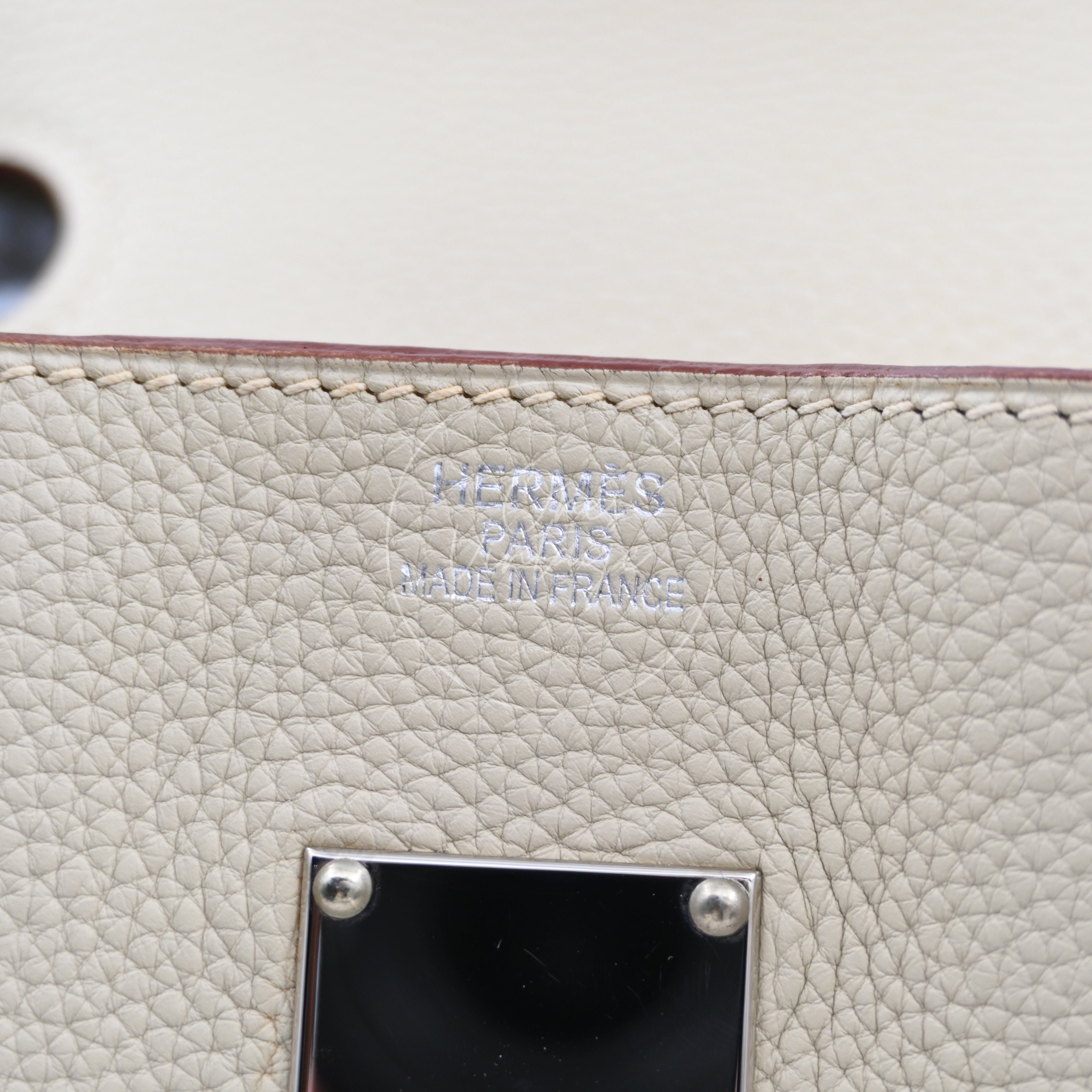 Hermes Birkin Shoulder 3C Handbag PHW Parchemin Square K