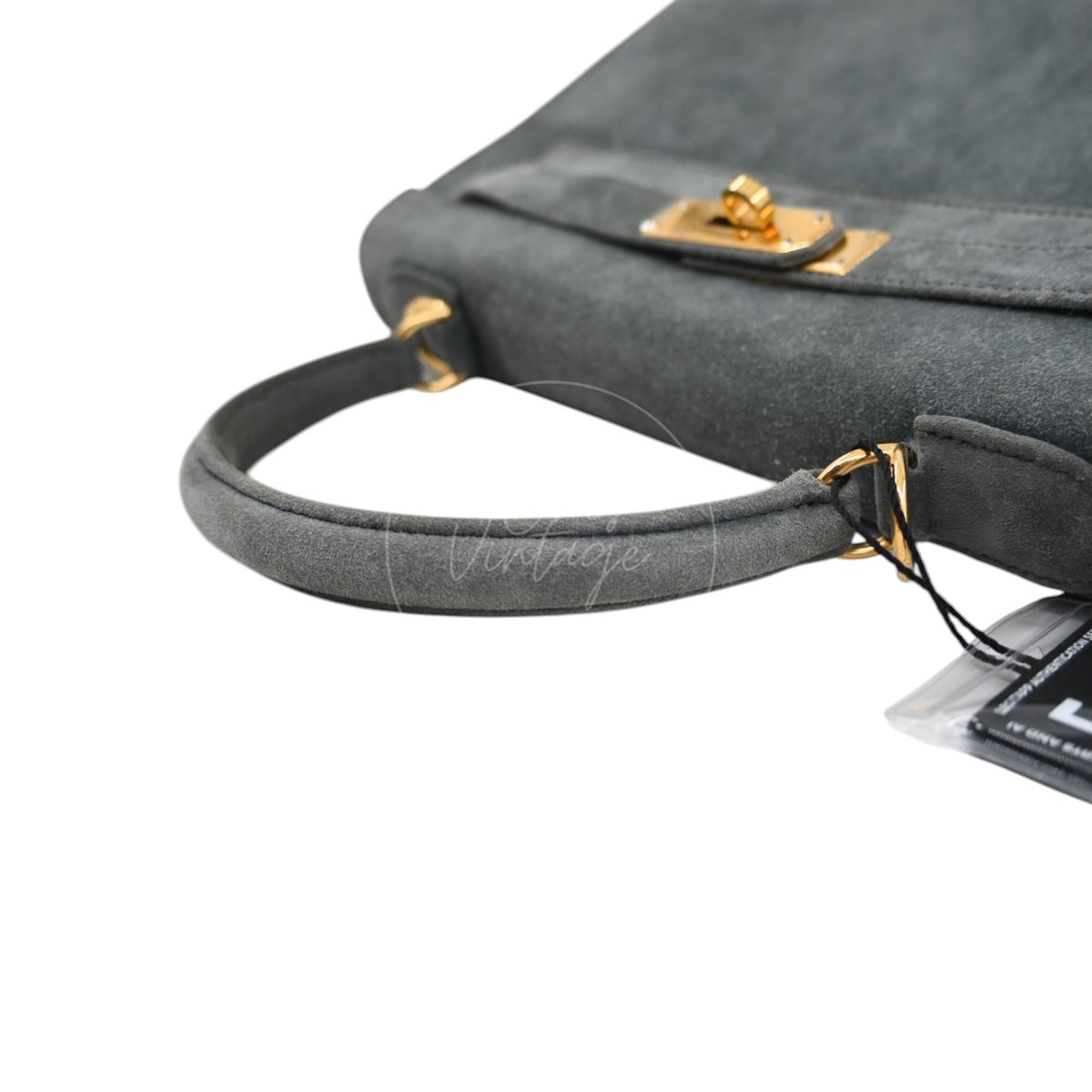Hermes Kelly 28 Doblis Suede Gris GWH Square D