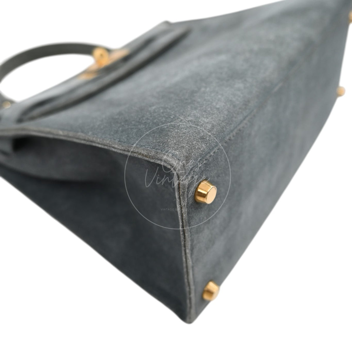 Hermes Kelly 28 Doblis Suede Gris GWH Square D