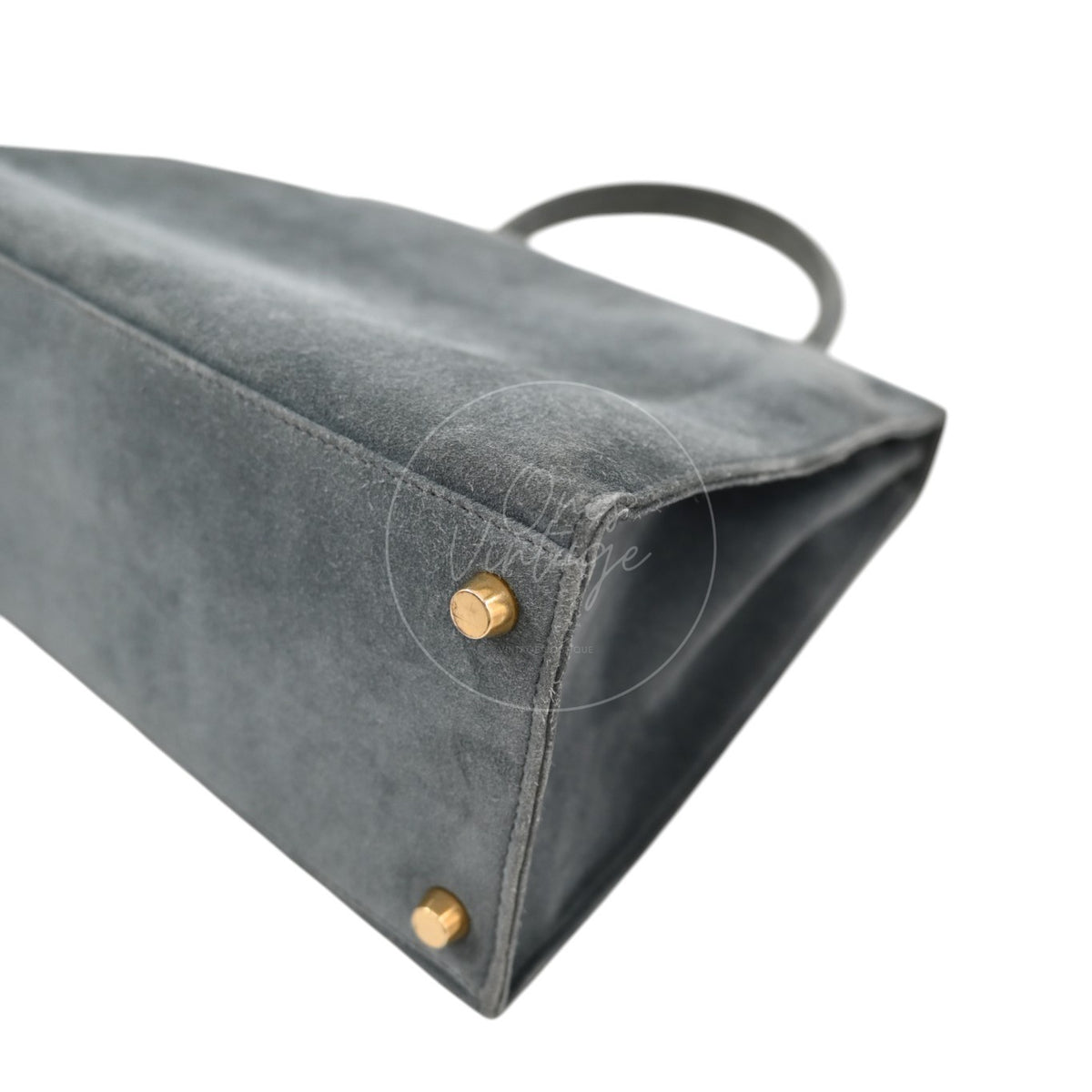 Hermes Kelly 28 Doblis Suede Gris GWH Square D
