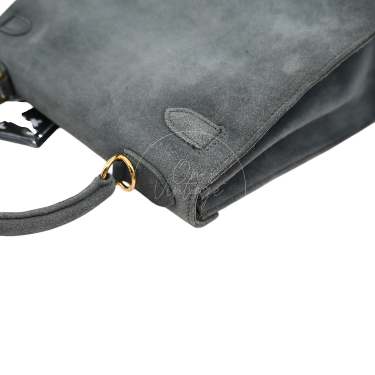 Hermes Kelly 28 Doblis Suede Gris GWH Square D