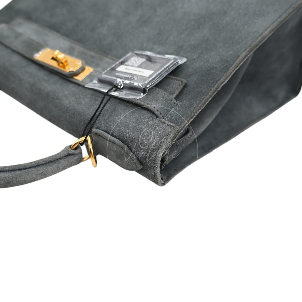 Hermes Kelly 28 Doblis Suede Gris GWH Square D