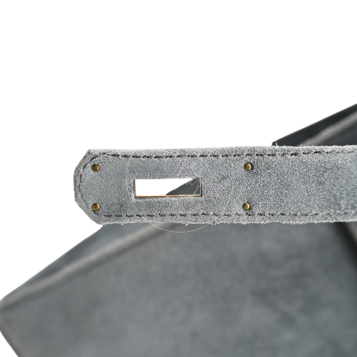 Hermes Kelly 28 Doblis Suede Gris GWH Square D