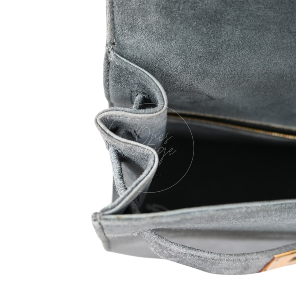 Hermes Kelly 28 Doblis Suede Gris GWH Square D