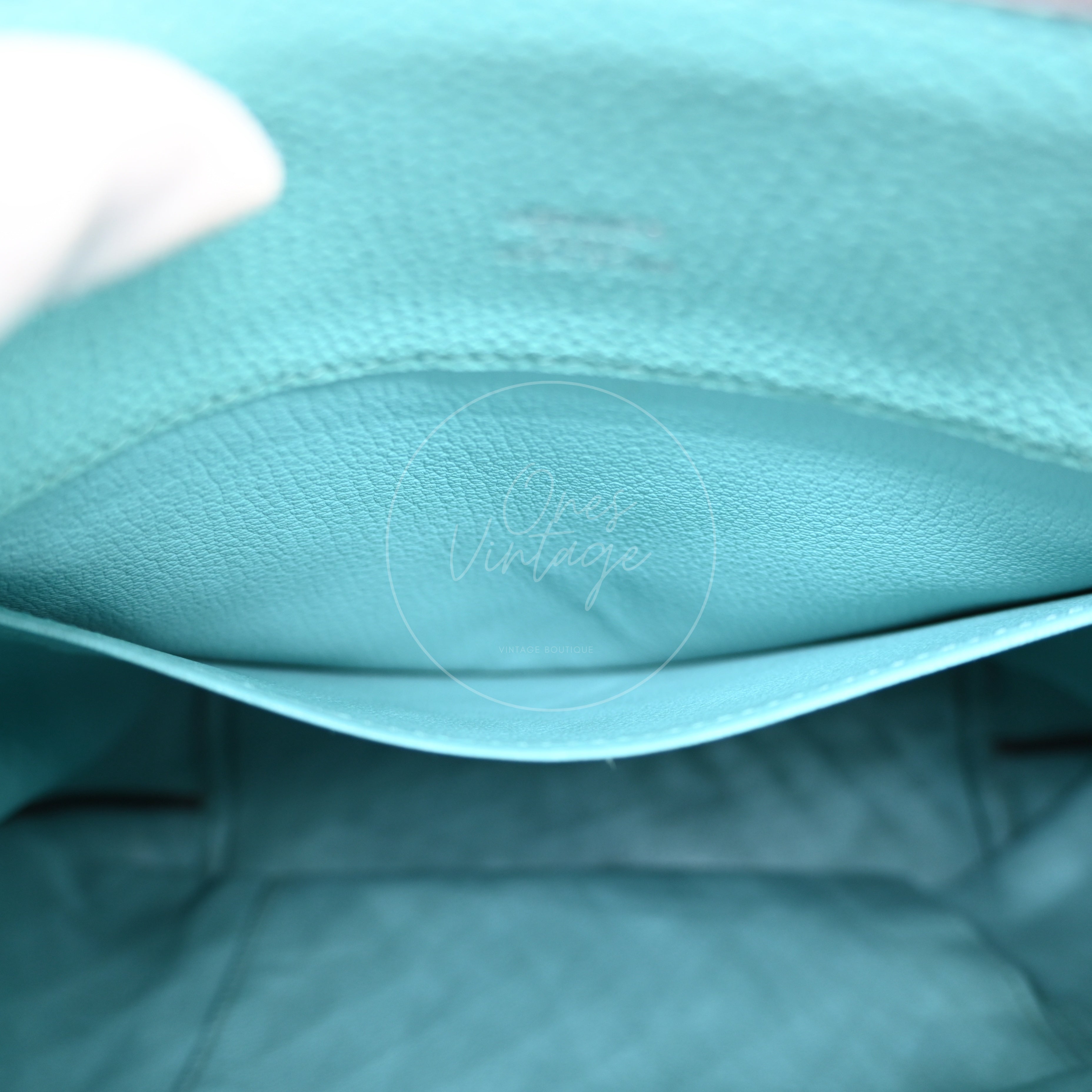 Hermes So Kelly 22 Togo Atoll Blue PHW Stamp T