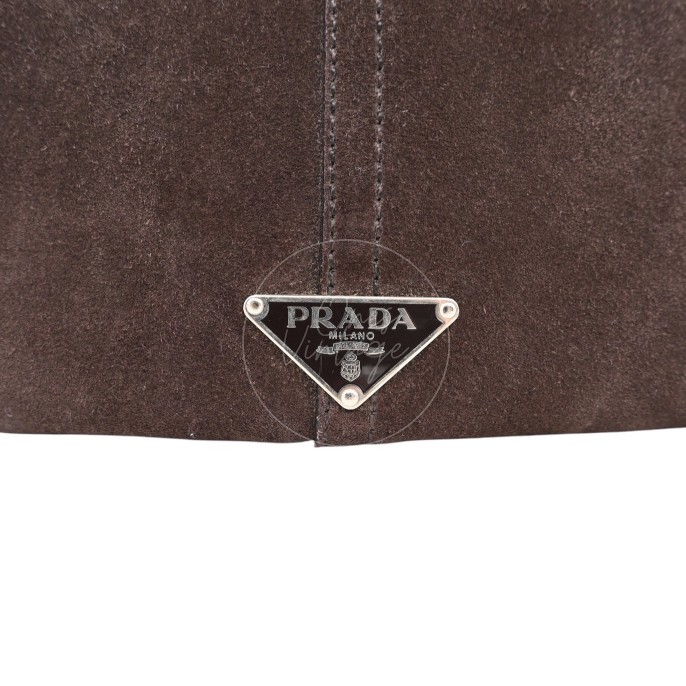 Prada Cleo Suede Hobo Shoulder Bag SHW Brown