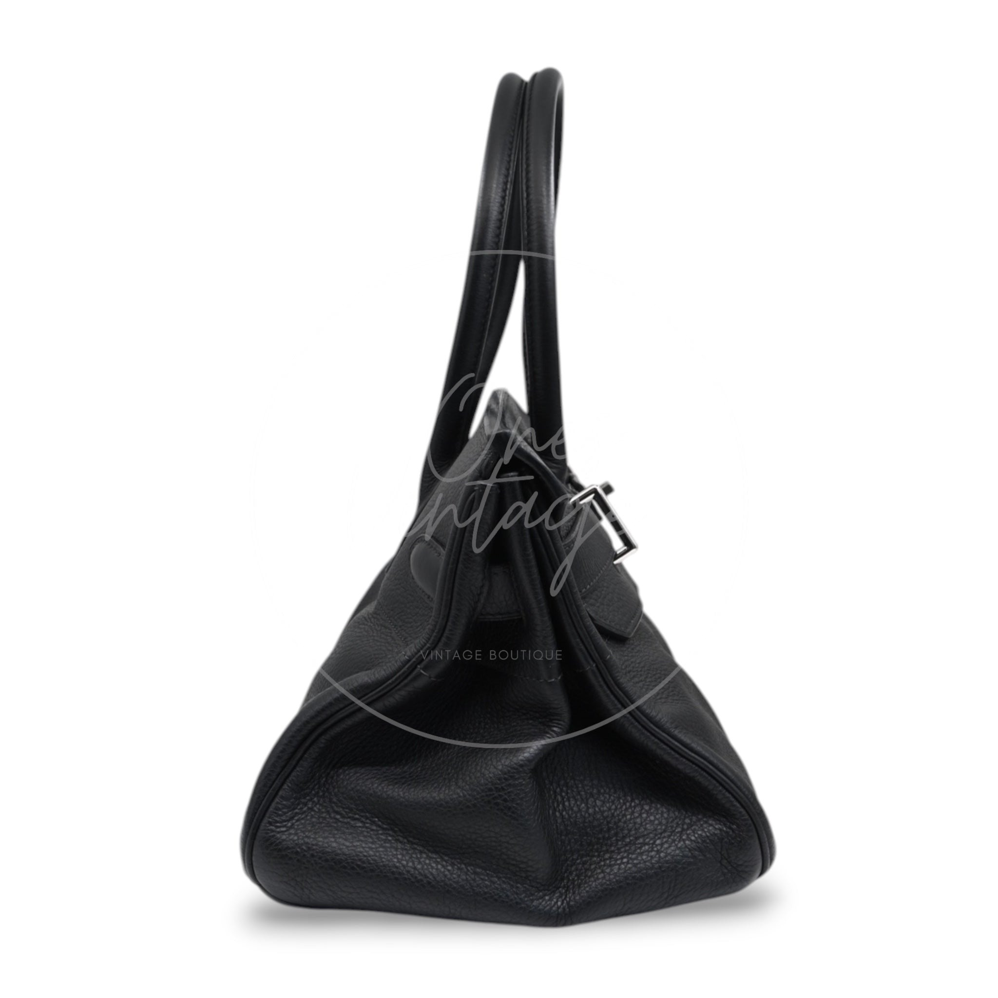 Hermes Birkin Shoulder PHW Black Square L