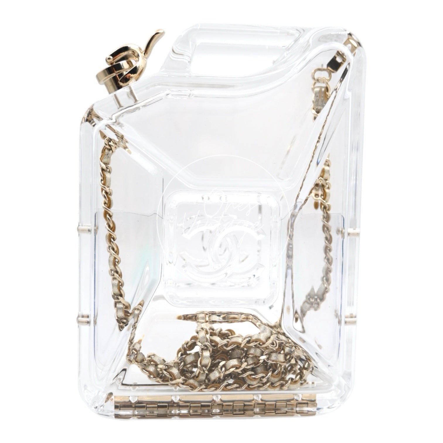 Chanel Gasoline Transparent Evening Clutch Bag GHW Clear 2015