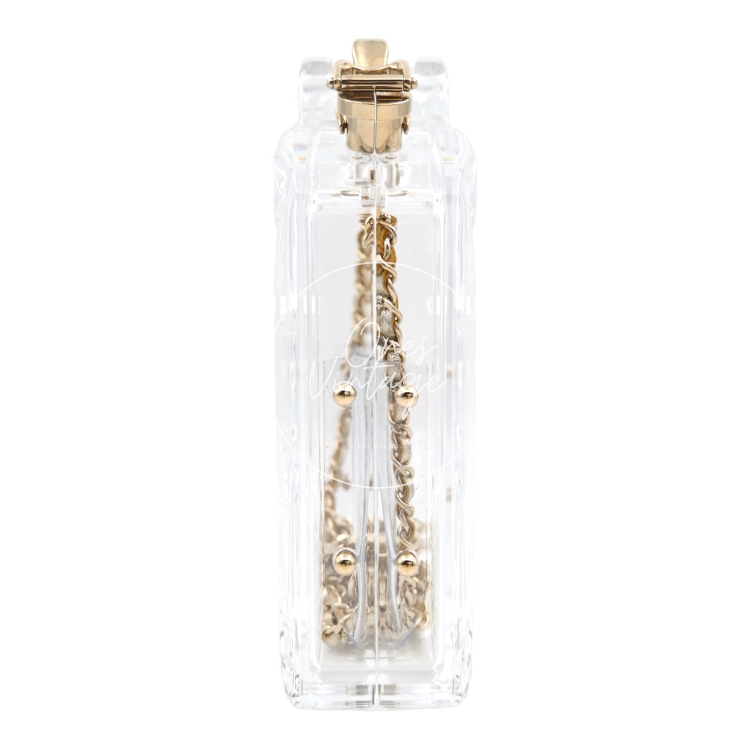 Chanel Gasoline Transparent Evening Clutch Bag GHW Clear 2015