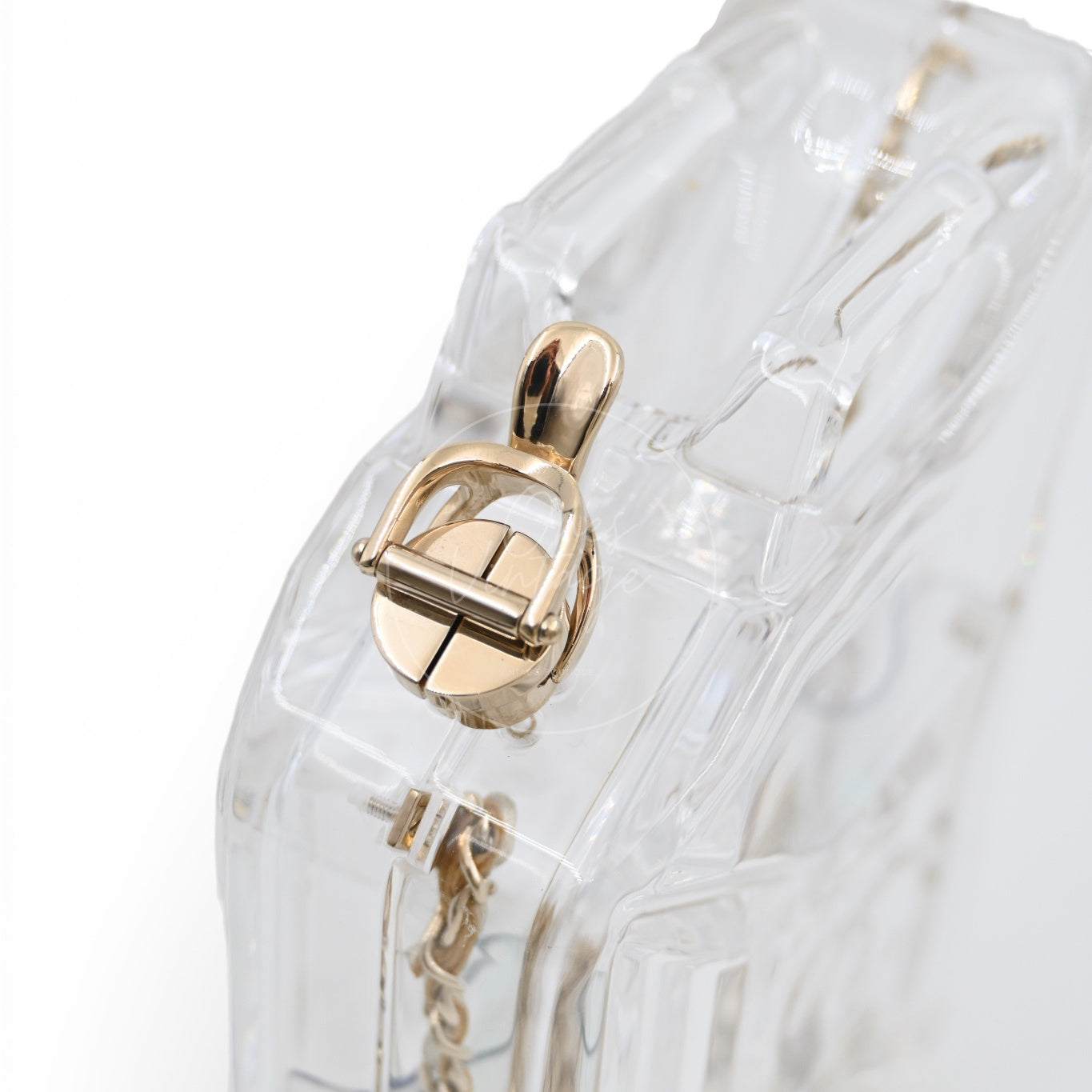Chanel Gasoline Transparent Evening Clutch Bag GHW Clear 2015