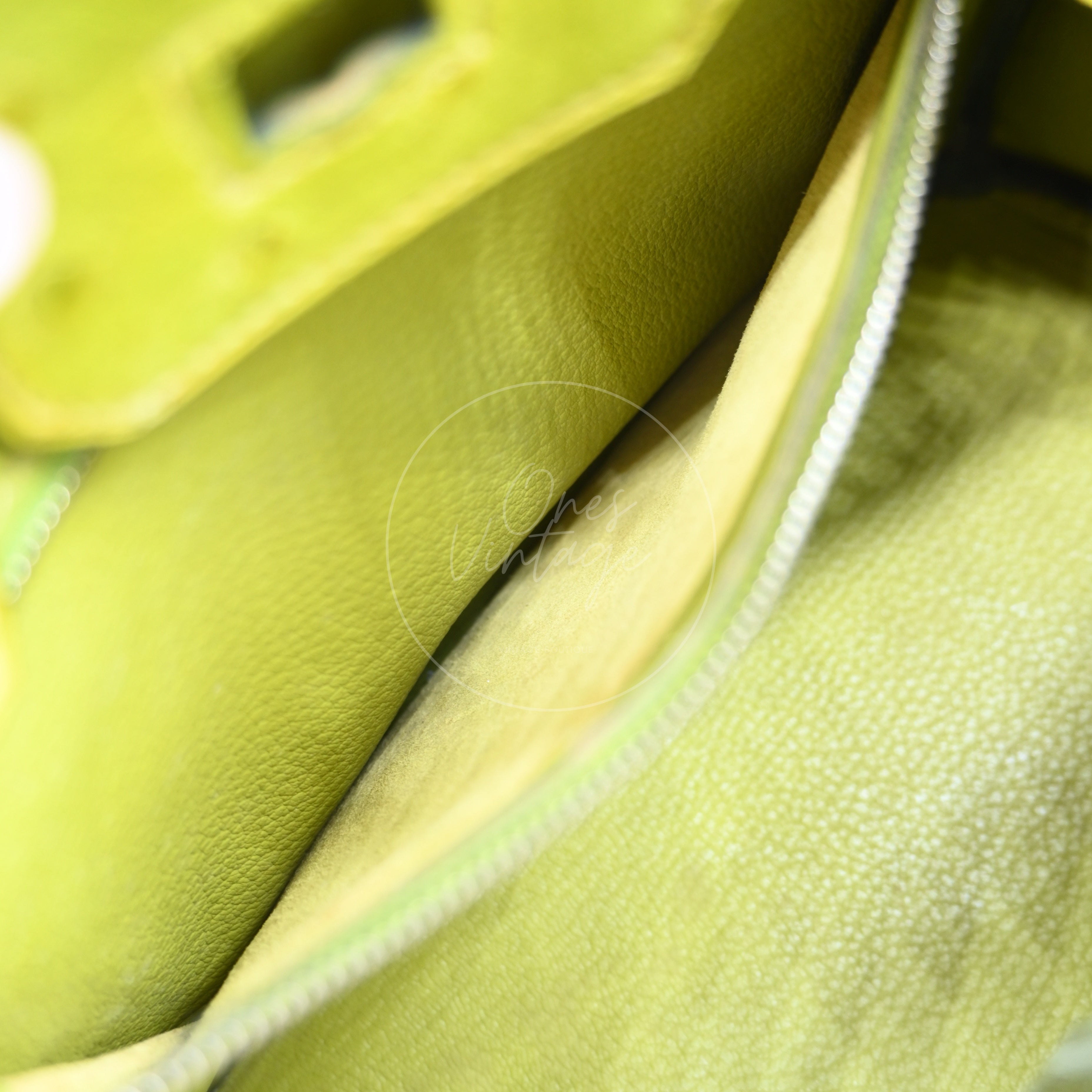 Hermes Birkin 25 Ostrich PHW Green Square J