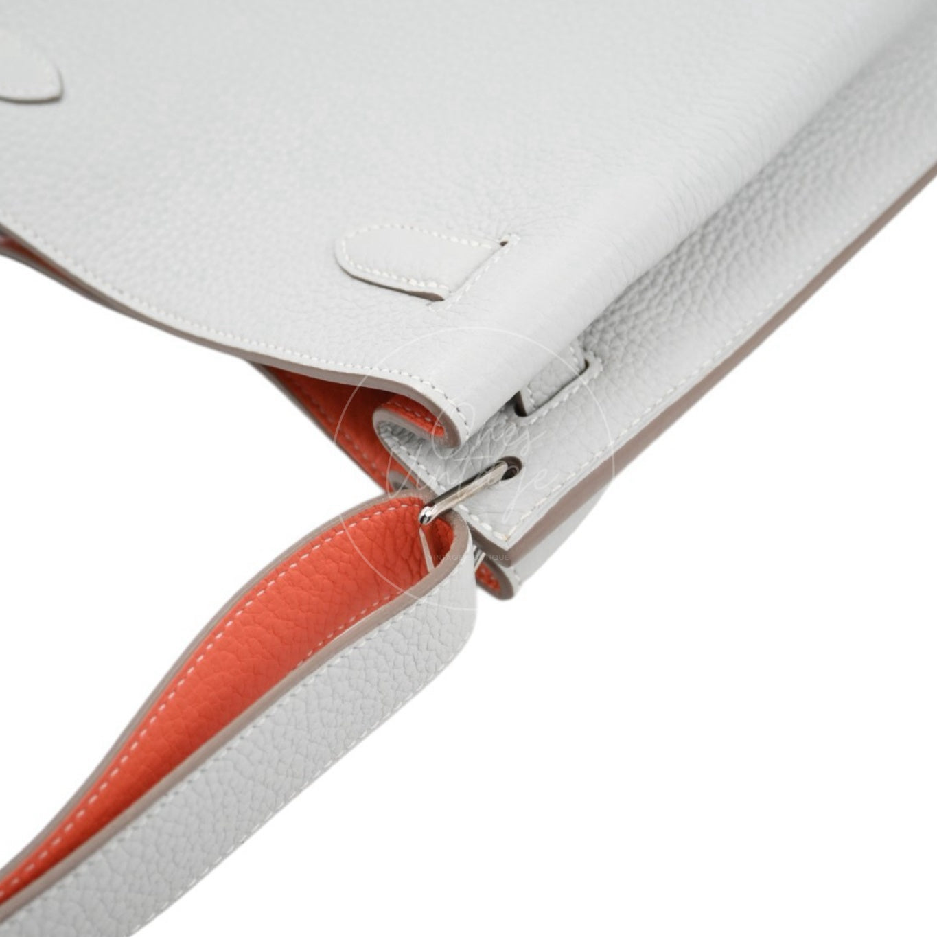 Hermes So Kelly 22 PHW Square Q Gris Pearl